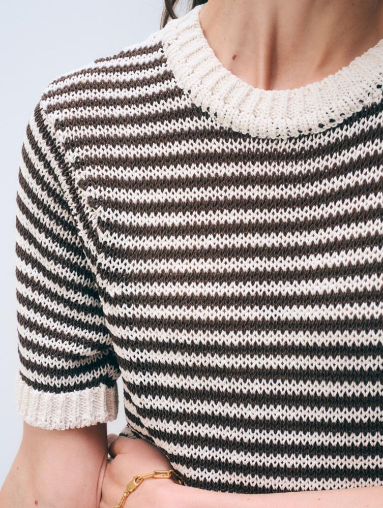 White + Warren Organic Cotton Tape Sweater 21166A