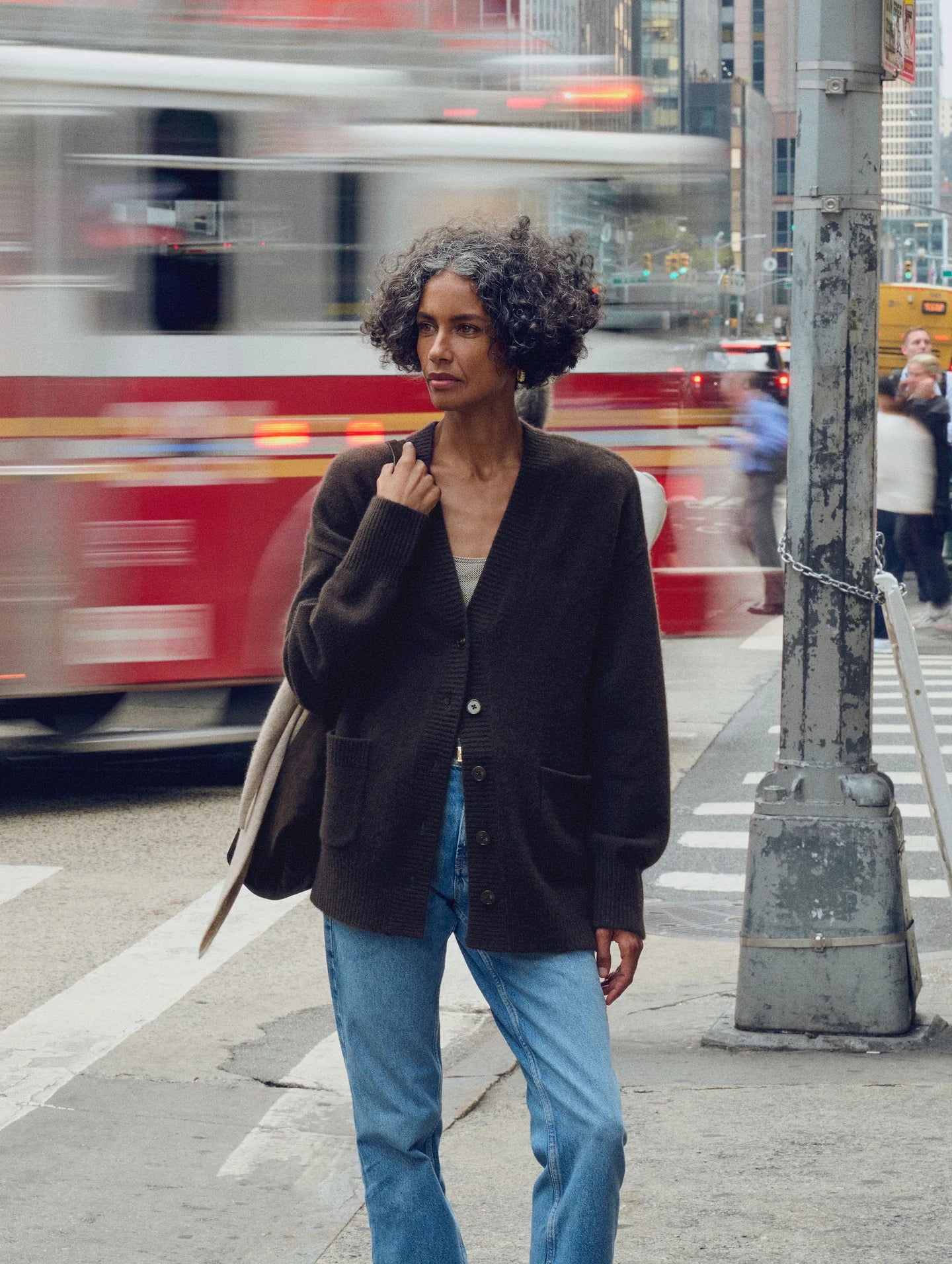 White + Warren Luxe Pocket Cardigan 21201