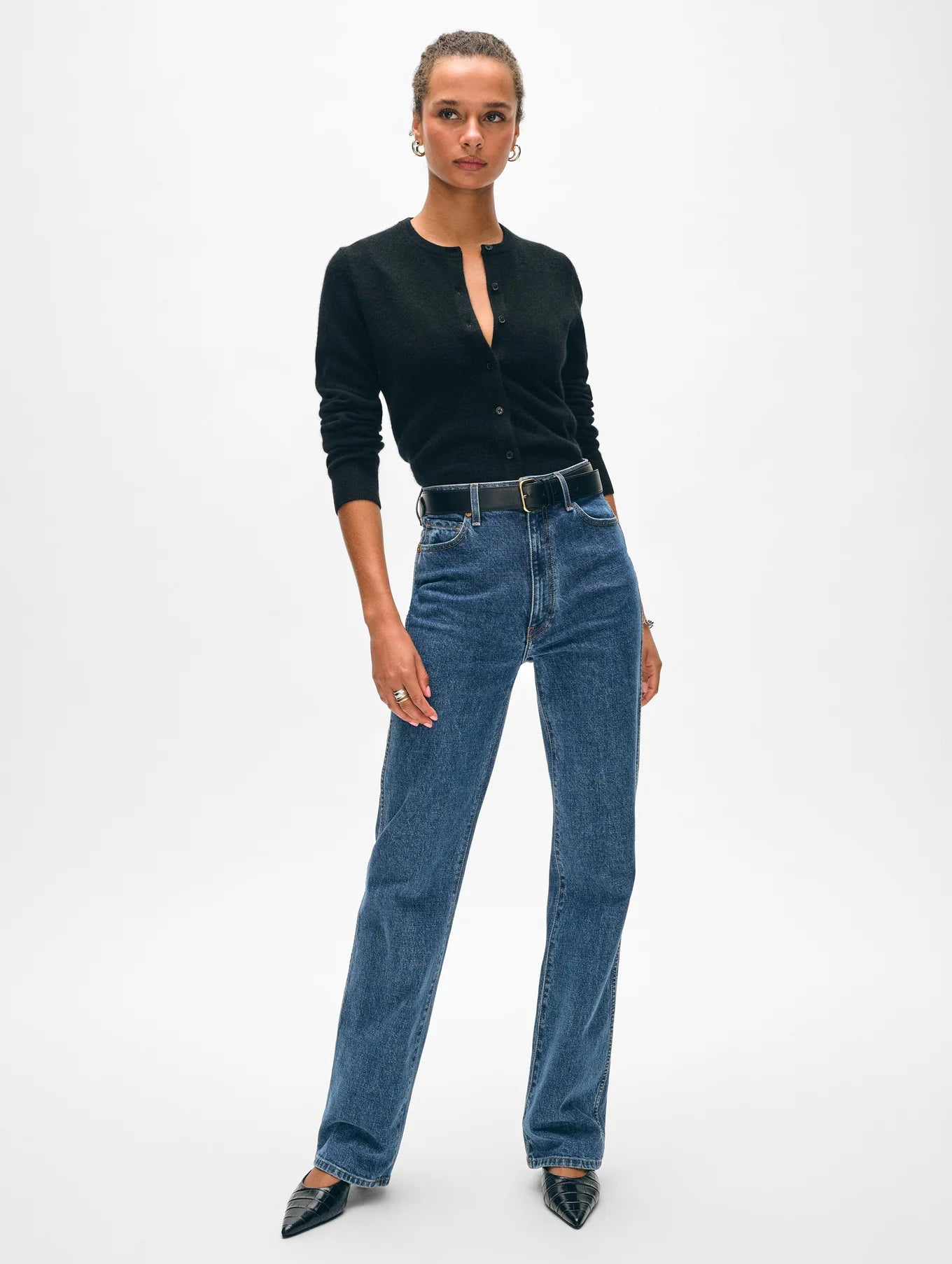 White + Warren Cashmere Crewneck Cardigan 21244