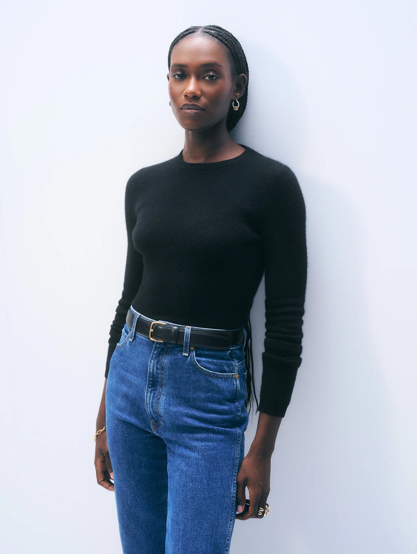 White + Warren Cashmere Slim Stretch Crewneck 21249