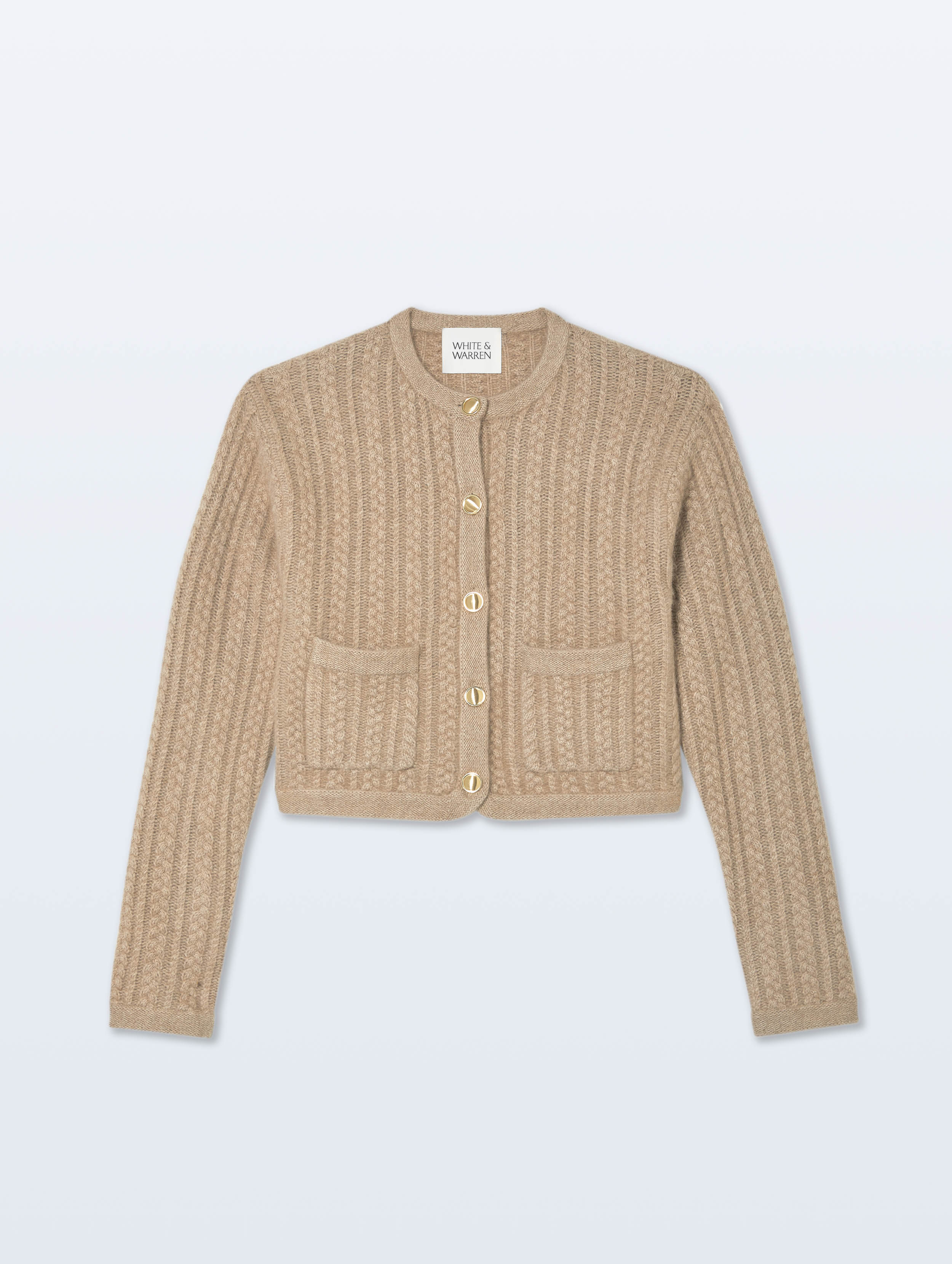 White + Warren Cashmere Luxe Cable Cardigan 21585