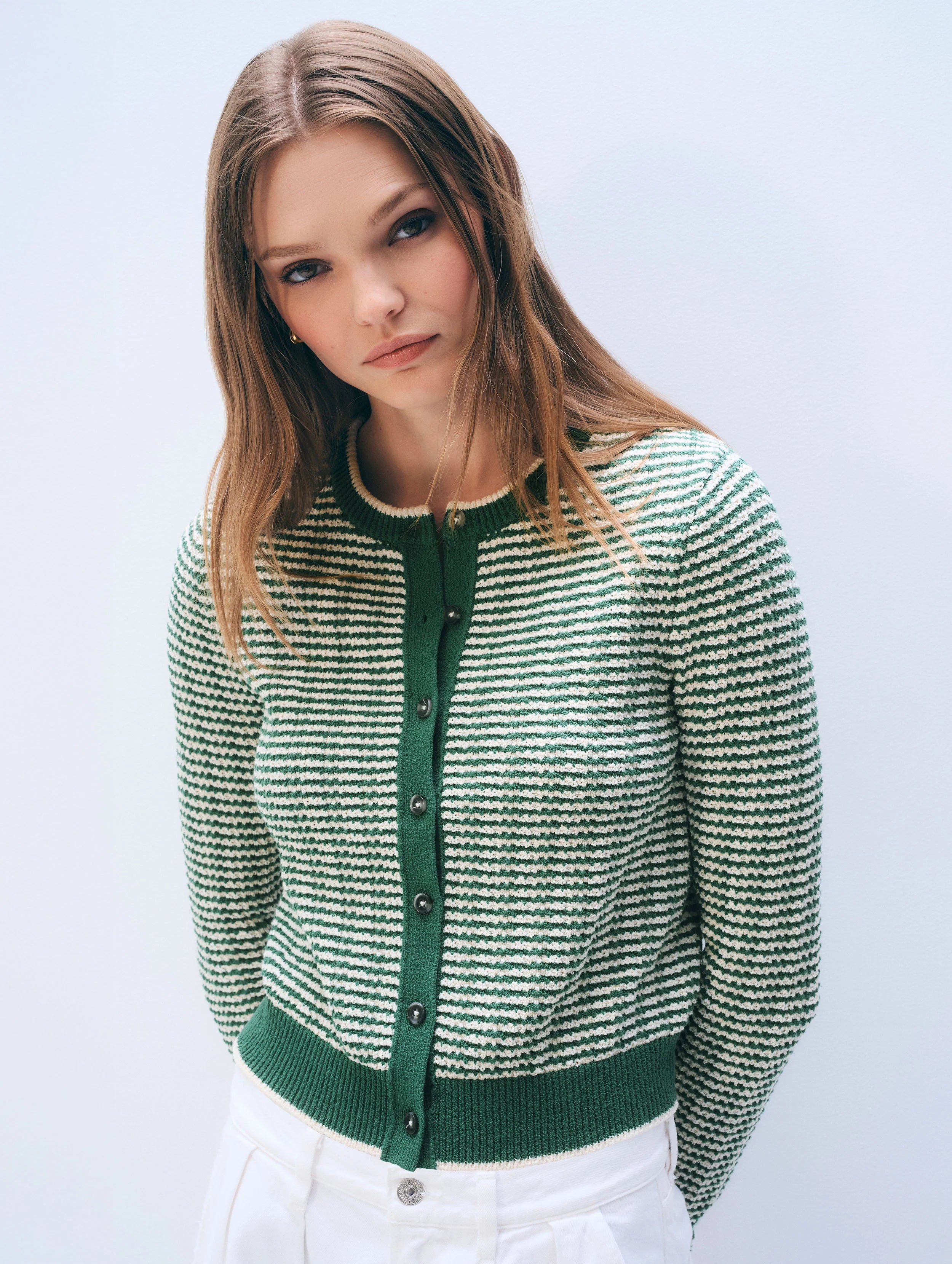 White + Warren Boucle Cardigan 21670