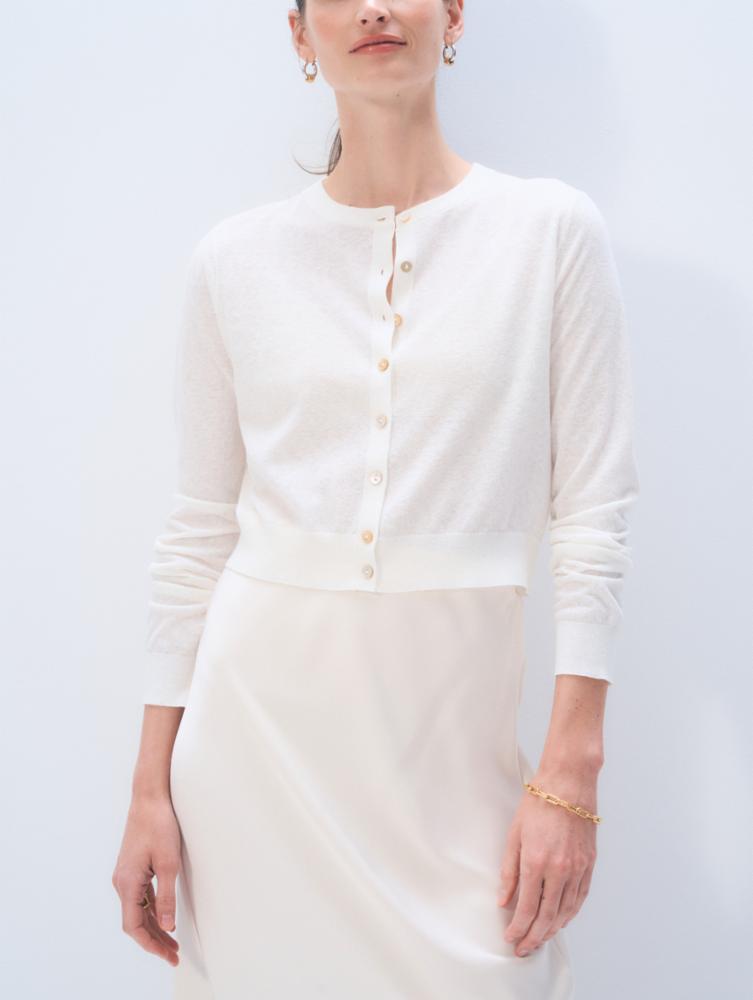 White + Warren Linen Blend Cardigan 21732