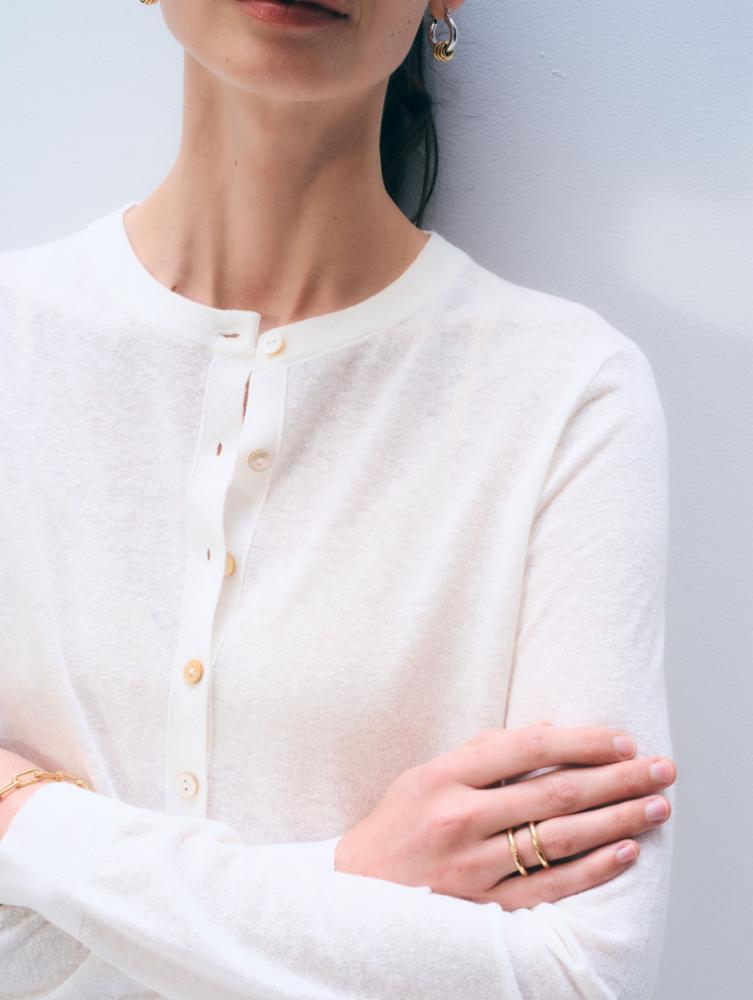 White + Warren Linen Blend Cardigan 21732