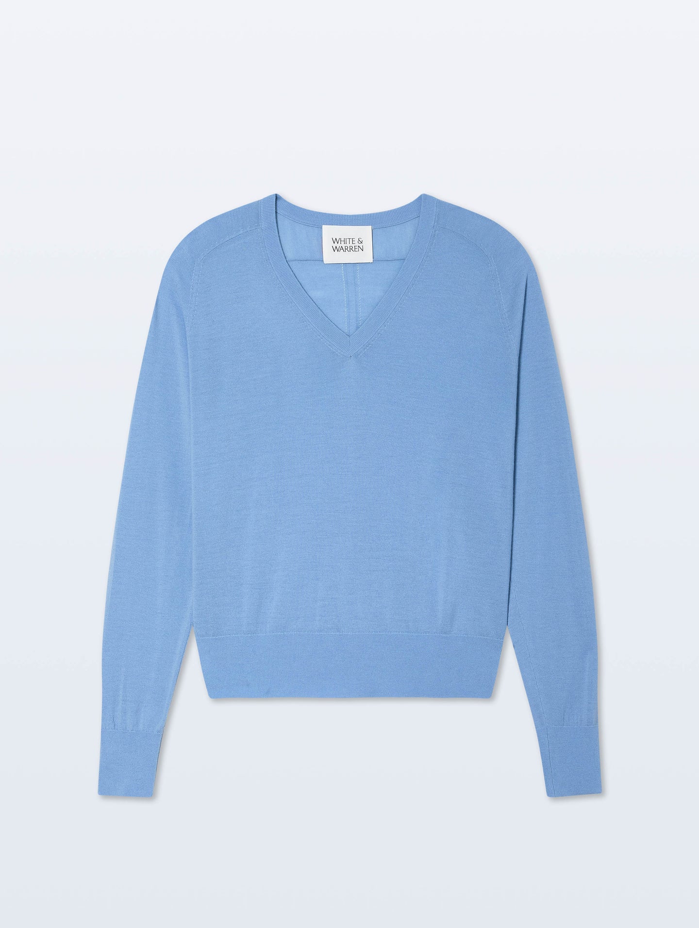 White + Warren Superfine Merino Wool V-Neck 21780