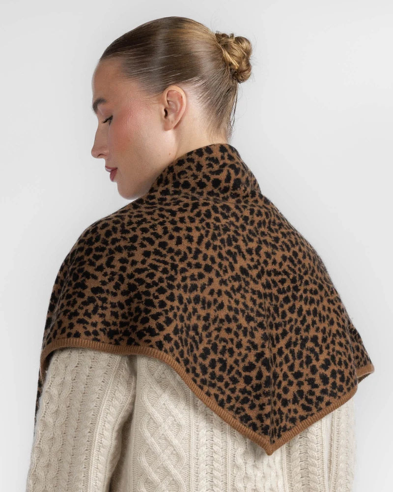 White + Warren Cashmere Leopard Neckerchief 21980