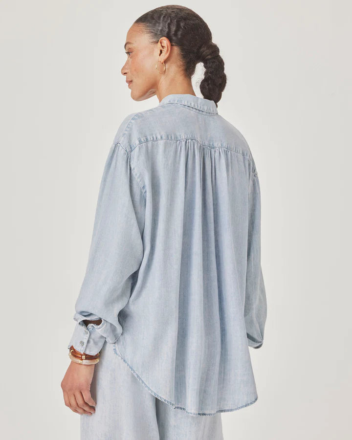 Splendid Button Down in Bleached Indigo RF3W721