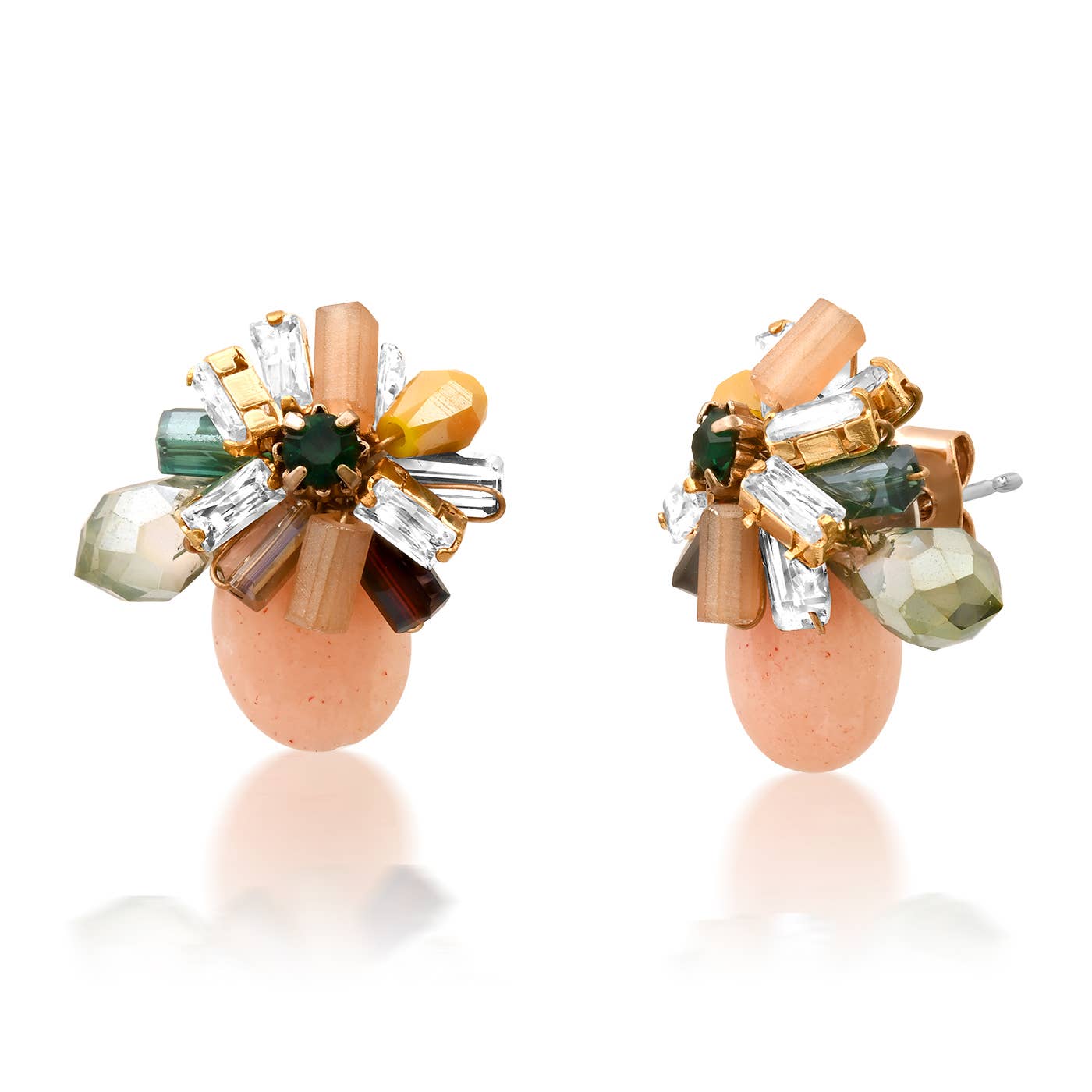 Tai Mixed Bead Teardrop Studs HHE-03