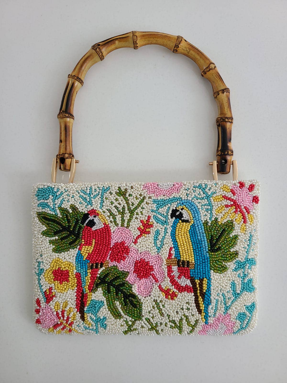 Tiana NY Parrot Bamboo Handle Bag BH-5041