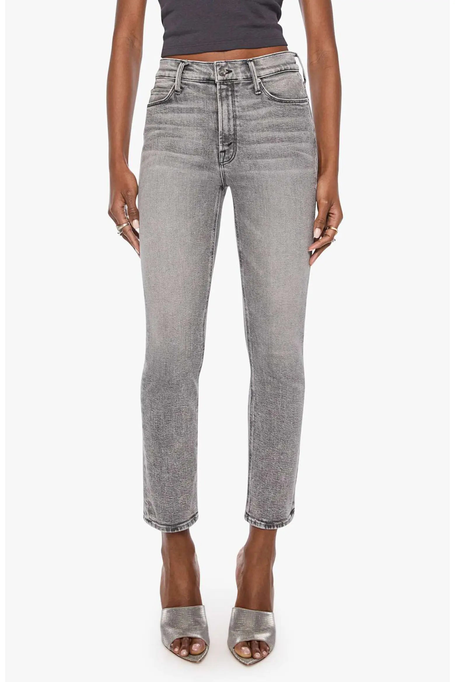 Mother Mid Rise Dazzler Ankle Jean
