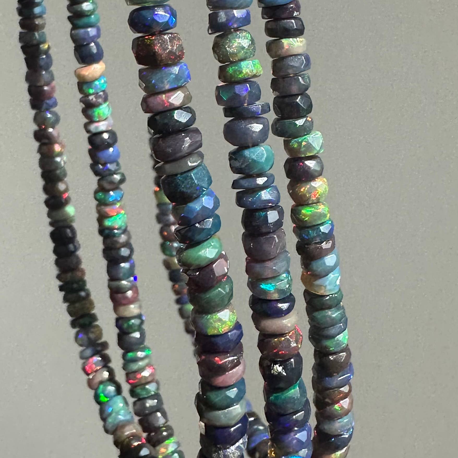 Anokhi Green Black Ethiopian Opal Necklace NKB130