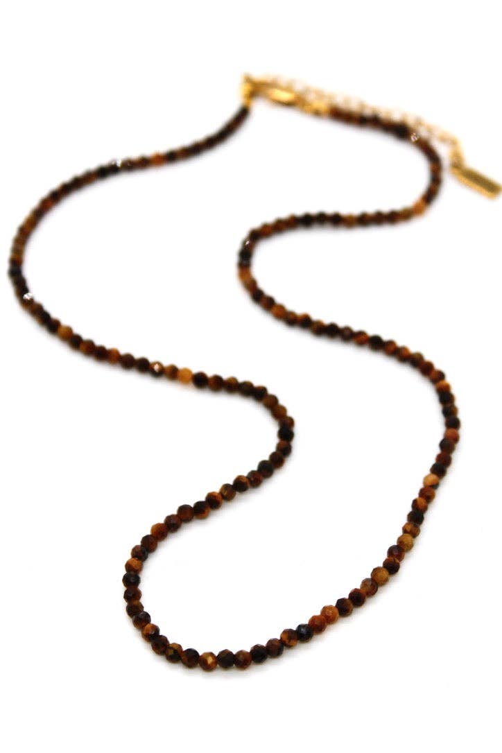 Lizou 16" Tiger's Eye Stone Necklace #17