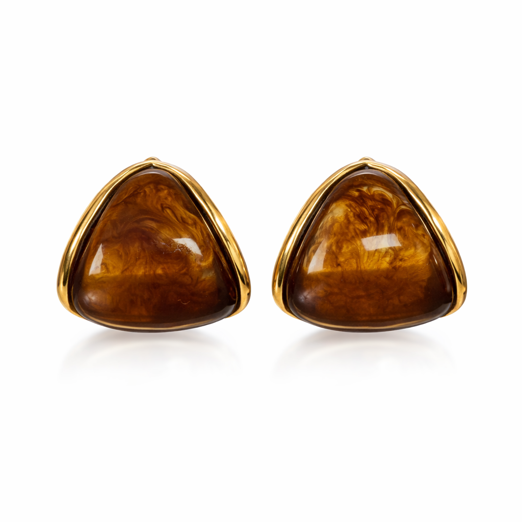 Sahira Heidi Brown Resin Earring