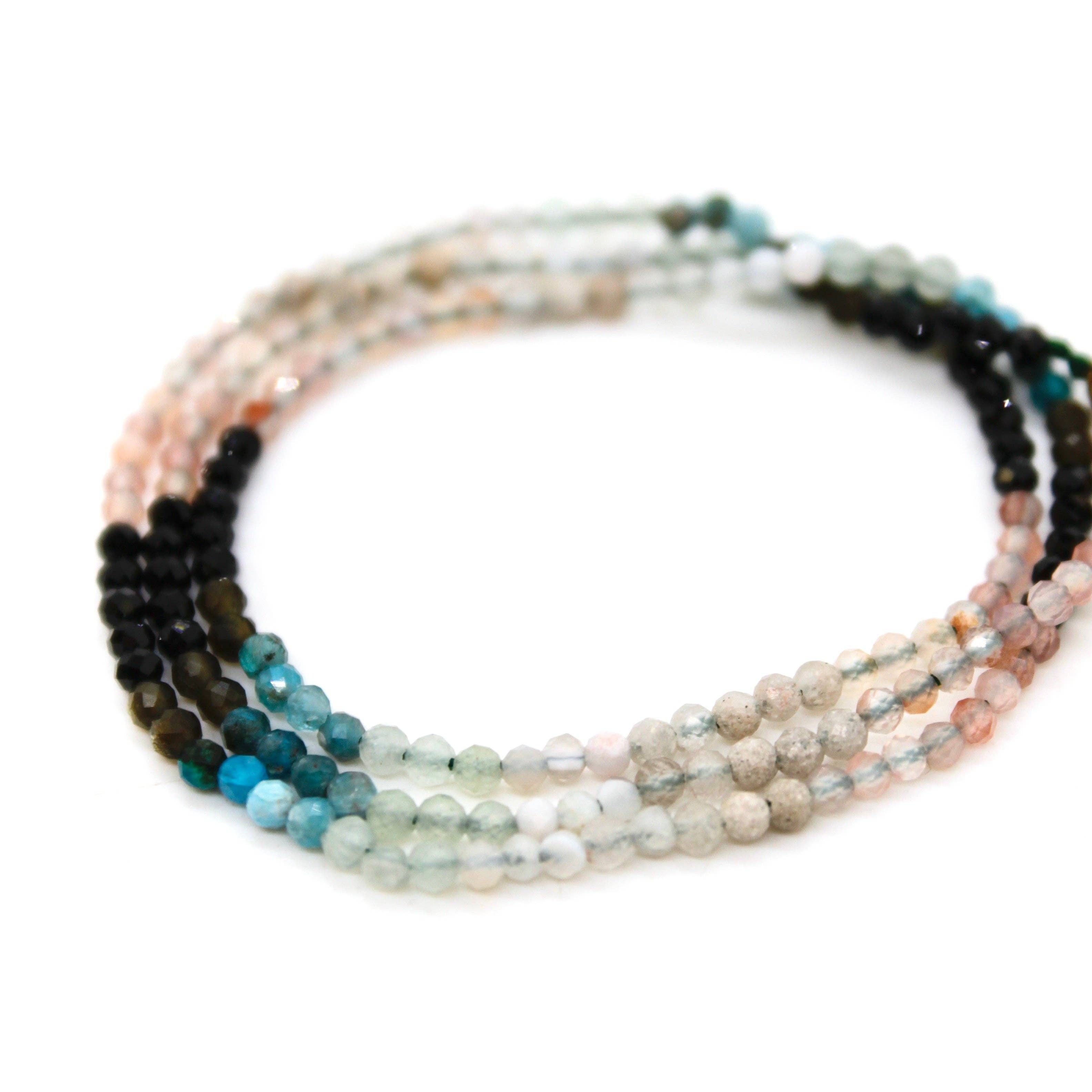 Lizou Short Gradient Multi Stone Necklace #12