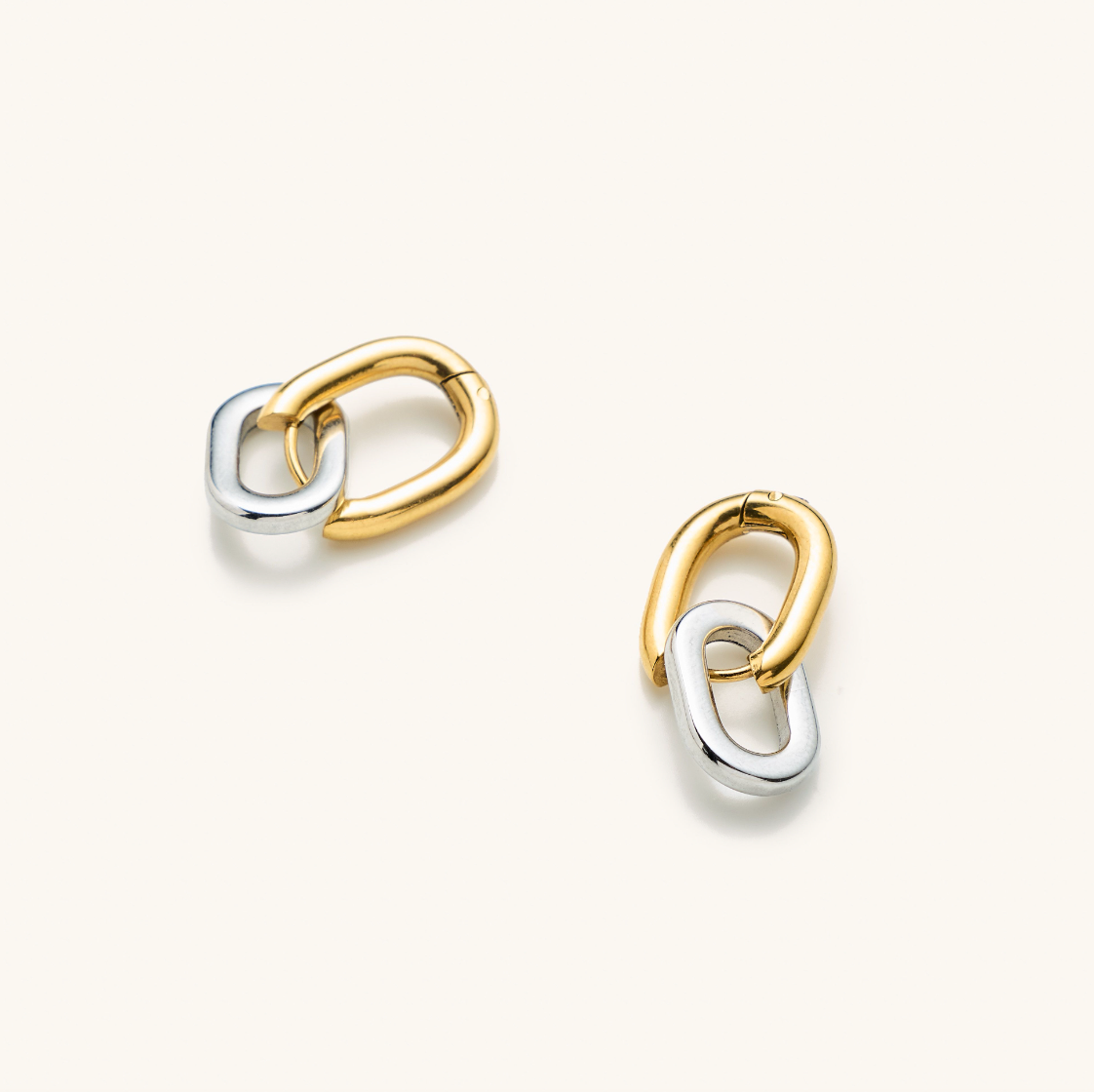 Nikki Smith Designs Mixed Metal Link Hoops