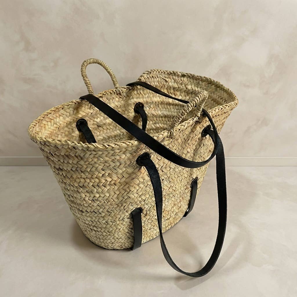 French Market Boho Beach Shopper with Leather Straps #16