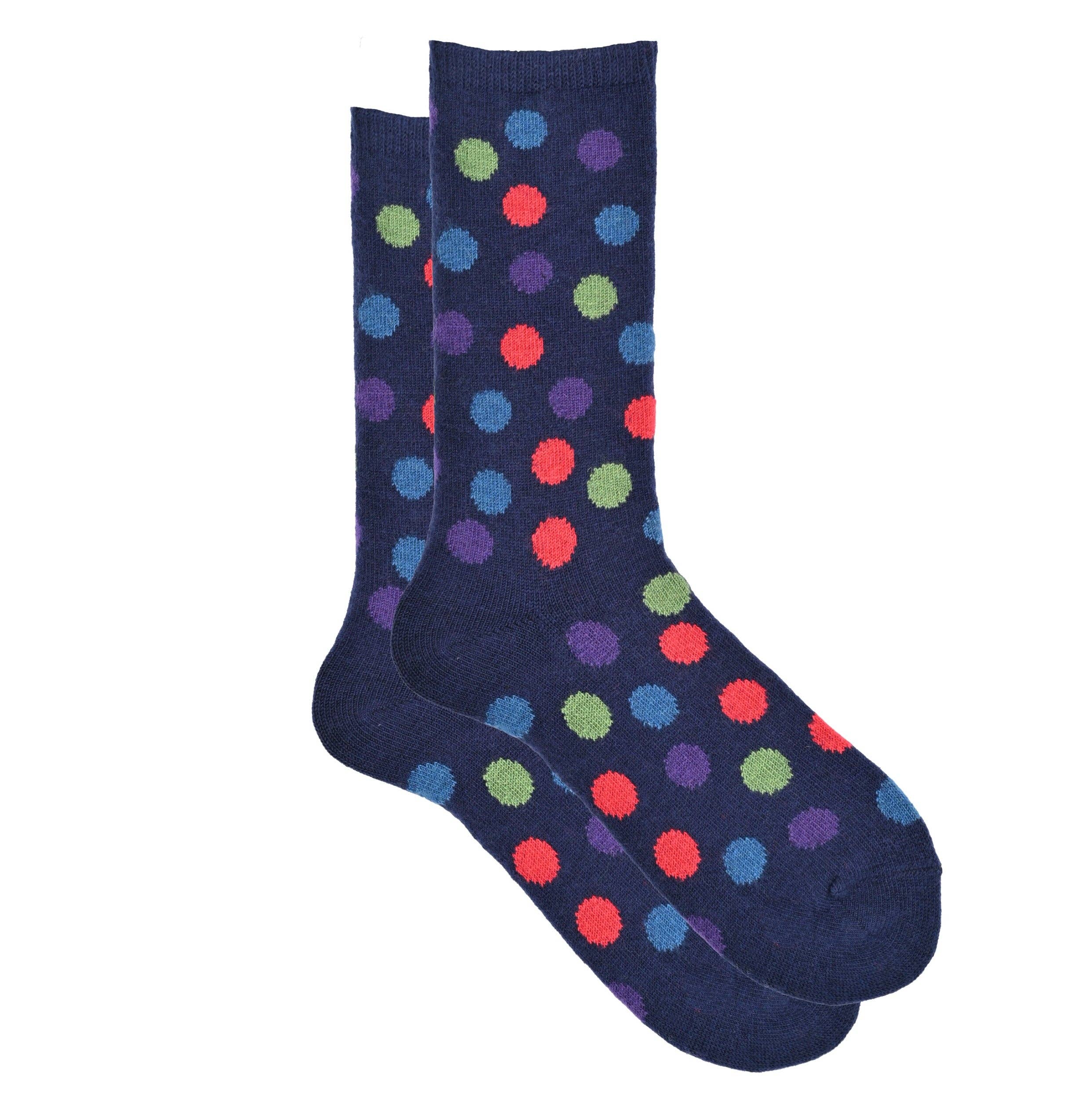 iLux Confetti Cozy Cashmere Silk Confetti Dot Crew Socks 1663
