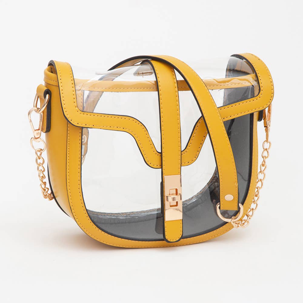 Catherine's Game Day Clear Transparent Saddle Bag