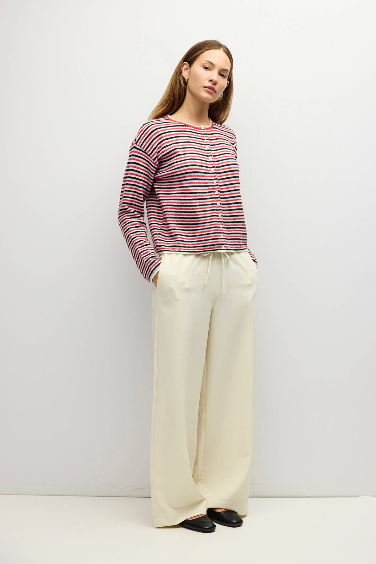 All Row The Cathy Cardigan | Multi Stripe Cardigan