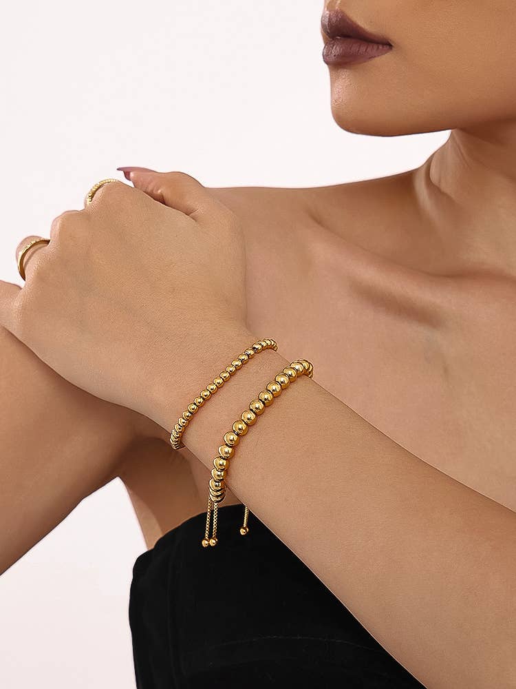 Flânerie Liliane 18K Gold Non-Tarnish Beaded Bracelet