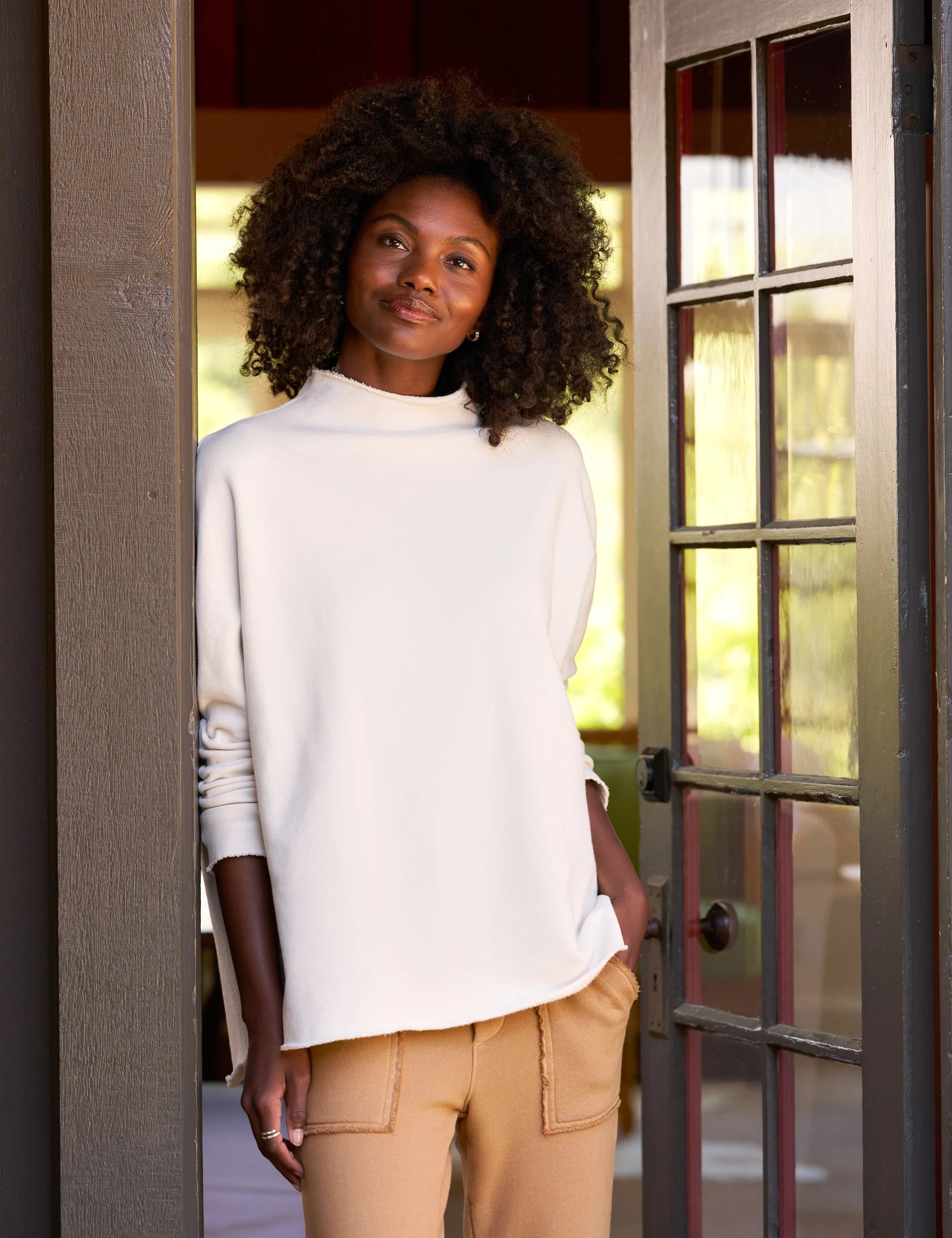 Frank & Eileen Effie Funnel Neck Capelet