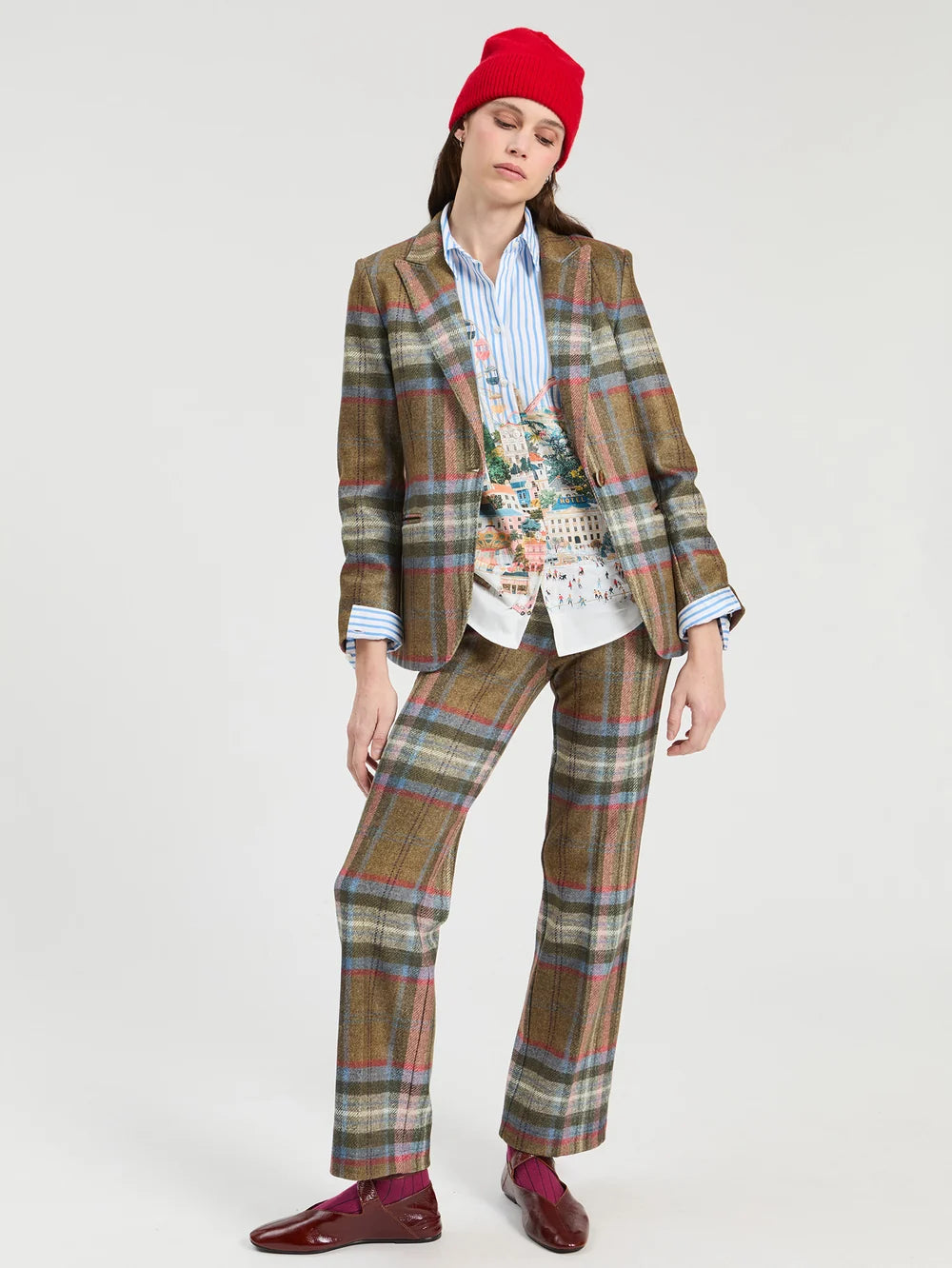 Vilagallo Woolen Tartan Trousers 33874