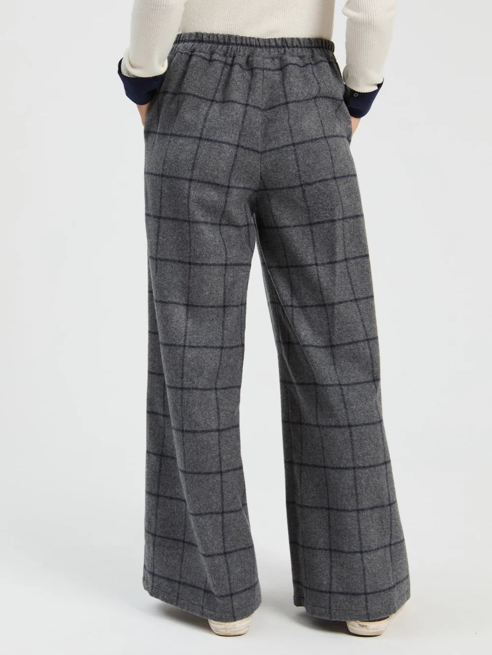 Vilagallo Grey Windowpane Trousers 33932