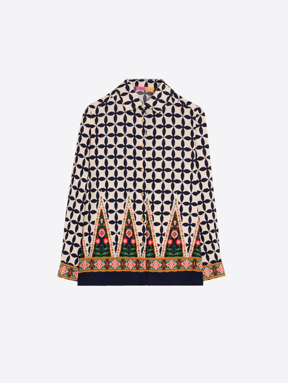 Vilagallo Geometric Folk Shirt 34079