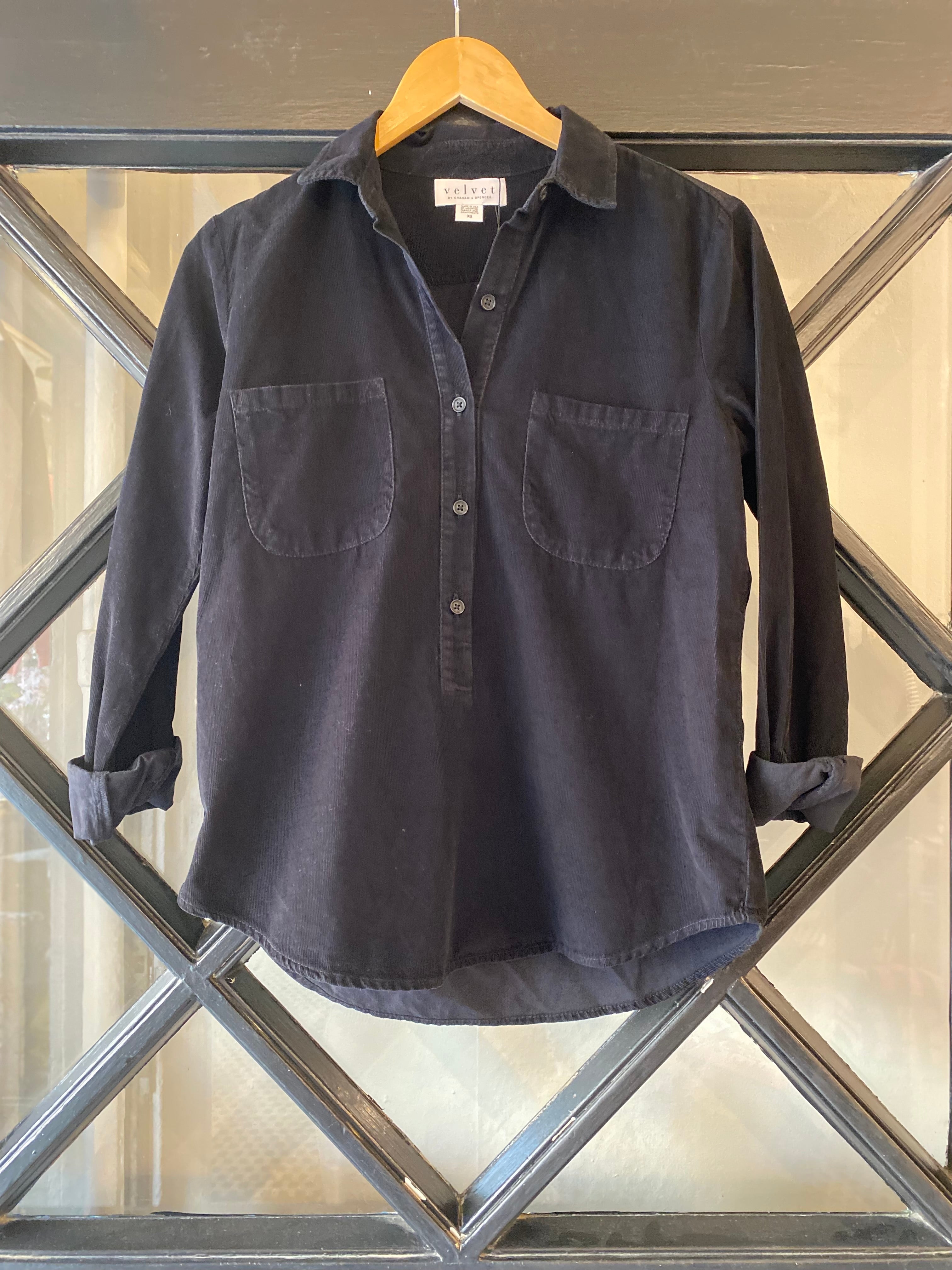 Velvet Arielle Corduroy Half-Button Shirt