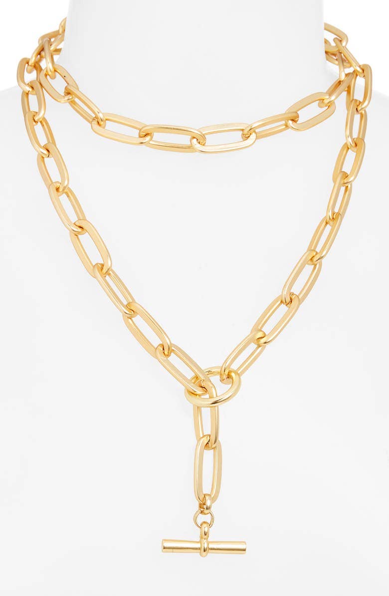 Karine Sultan Bold Thick Link Long Chain Necklace N71677.10
