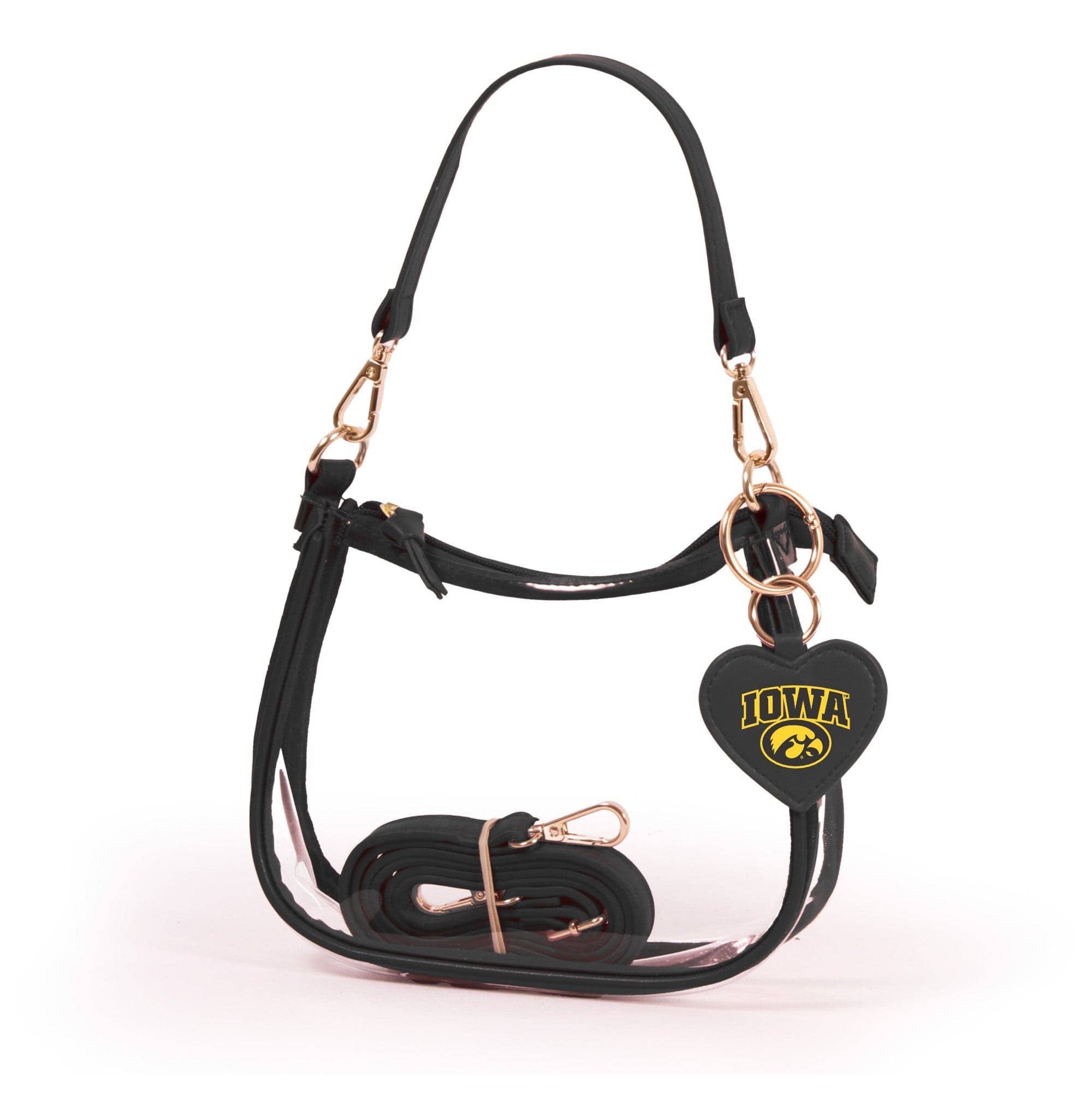 Catherine's Game Day Iowa Hawkeyes Stadium Bag with Heart Charm