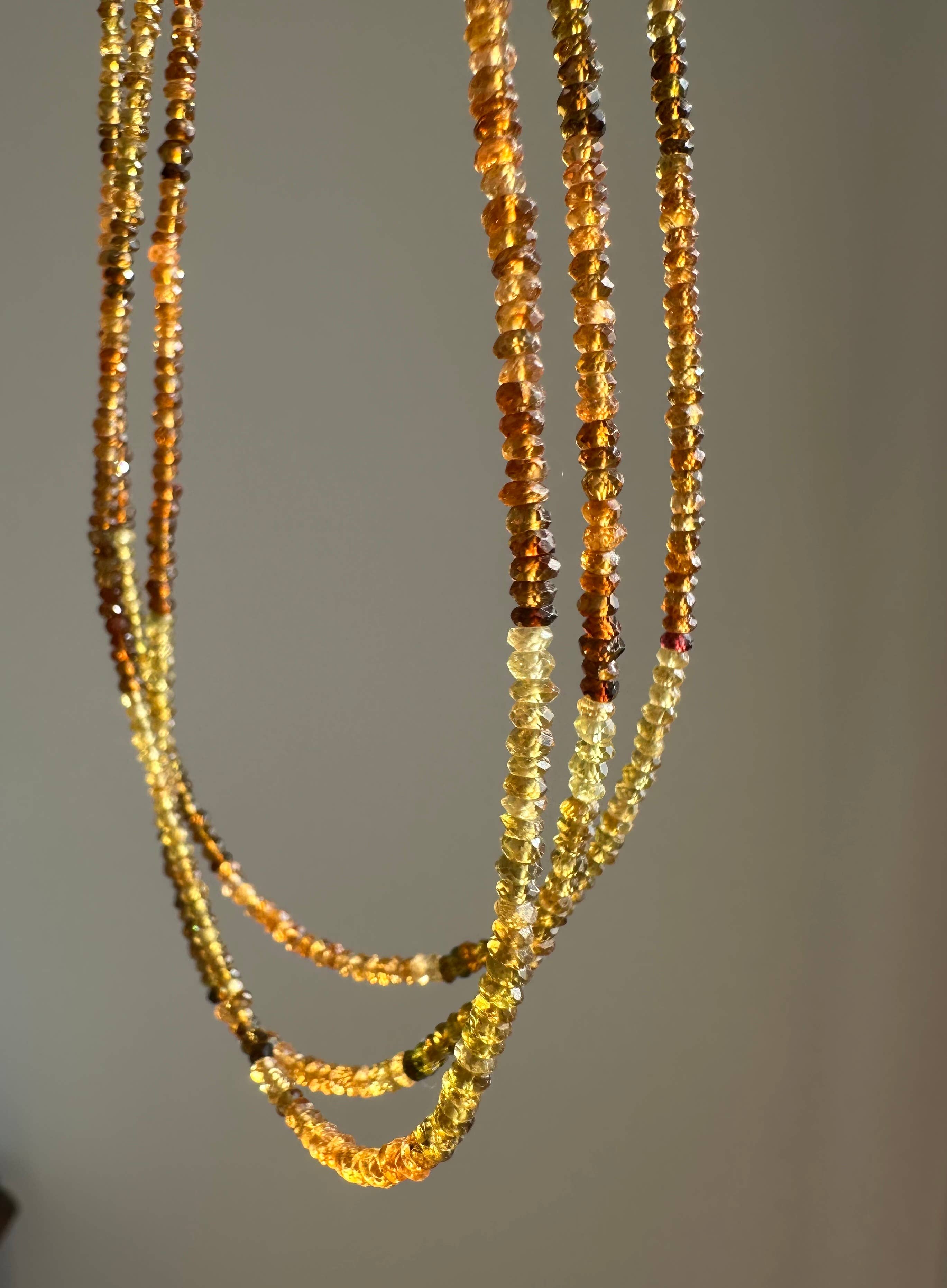 Anokhi Green Golden Tourmaline Necklace NKB25