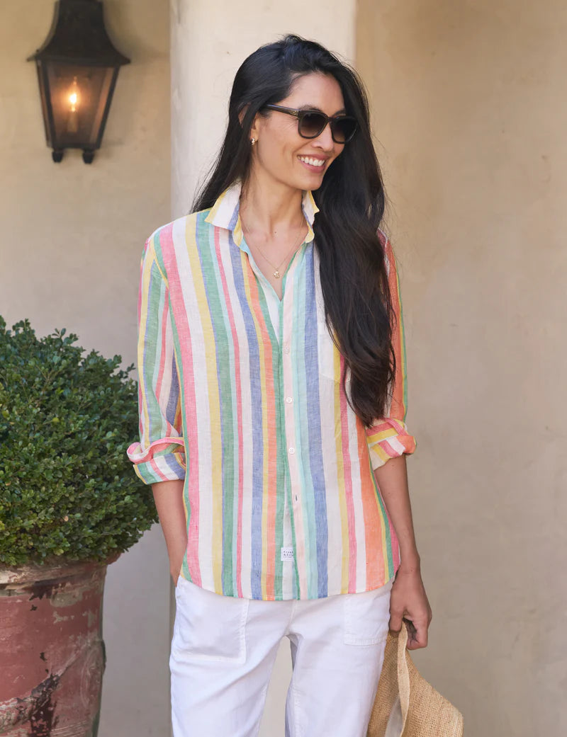 Frank & Eileen Eileen Relaxed Button-Up Shirt - Multi Color Stripe