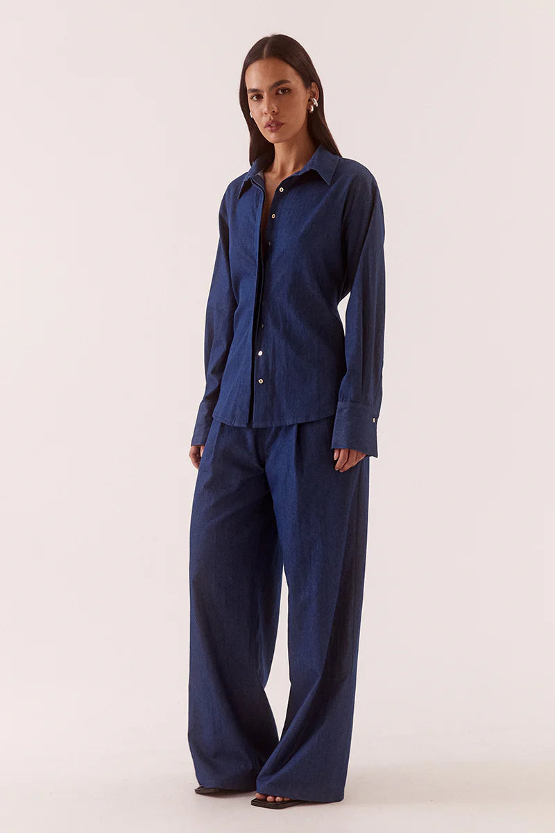 Sovere Quinn Shirt Mid-Wash Blue
