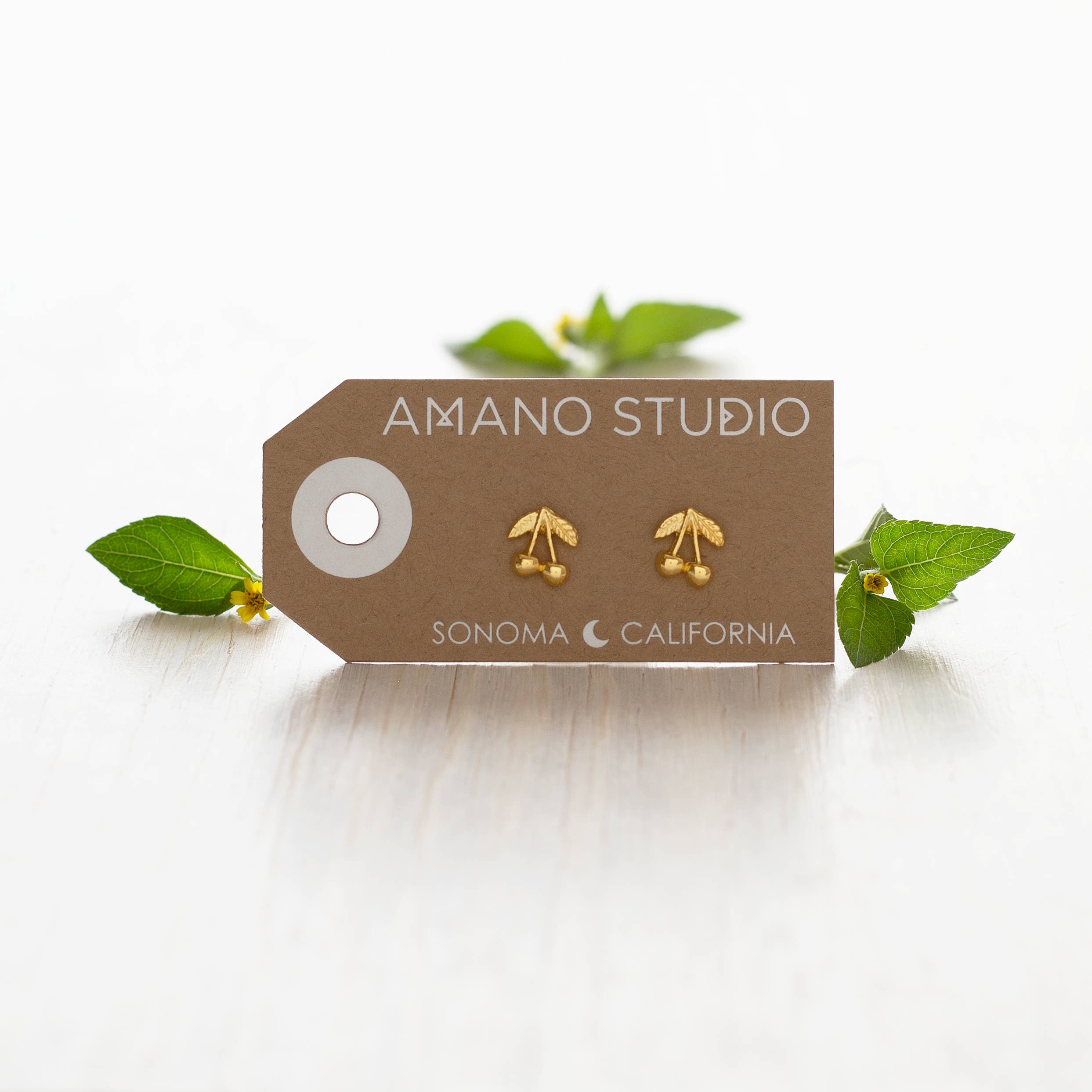Amano Studio Gold Cherry Stud Earrings