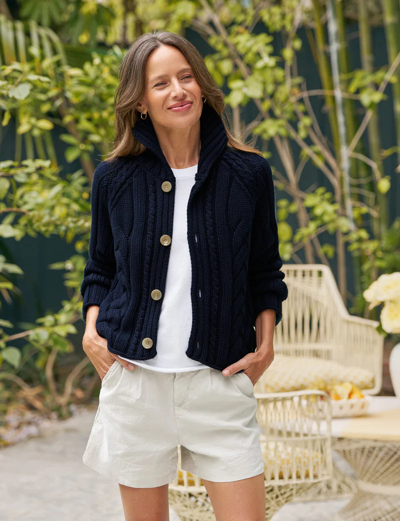 Frank & Eileen Mini Cotswolds Cardigan Marine