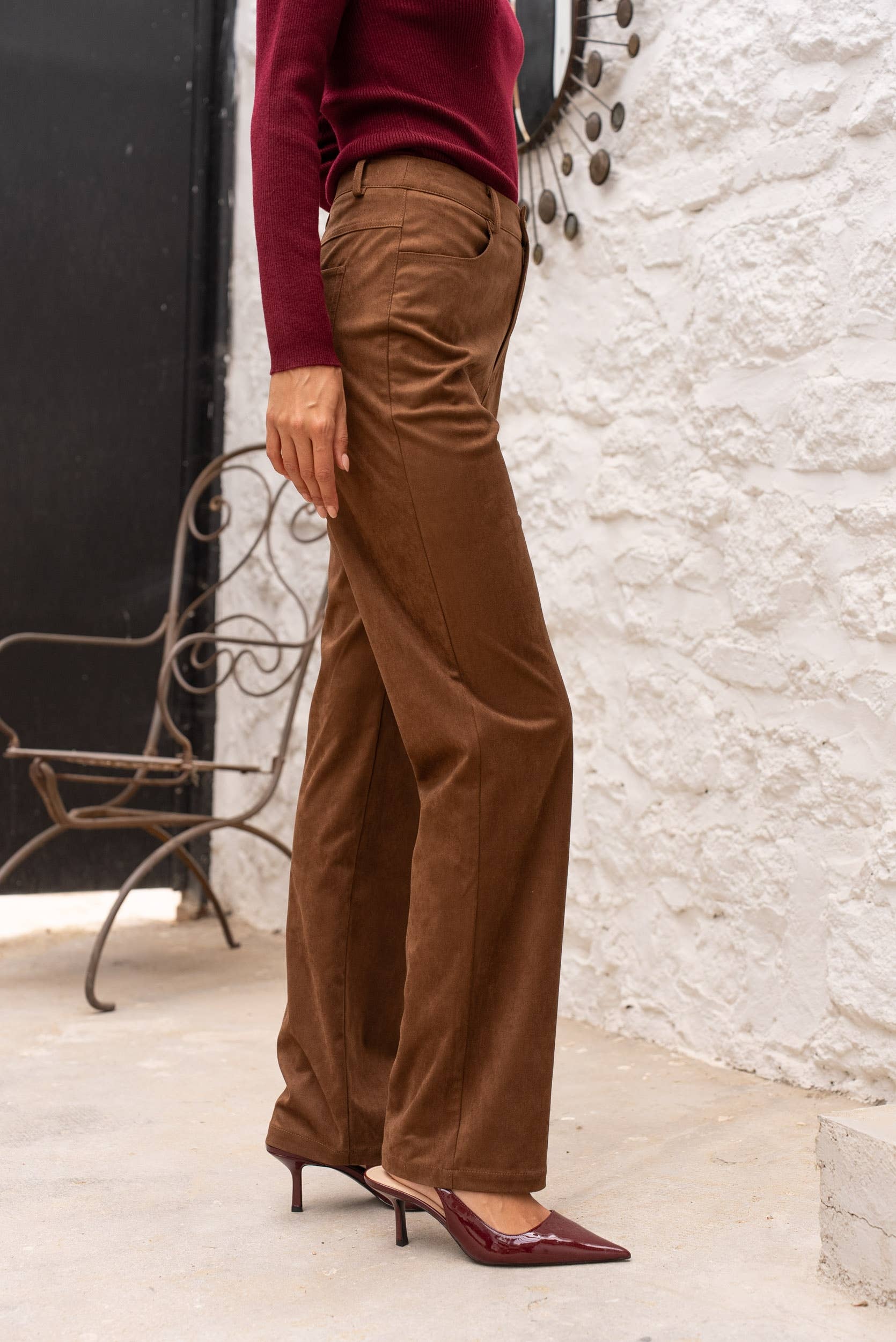 Carmine Paris High-Waisted Straight Leg Pants P-5555