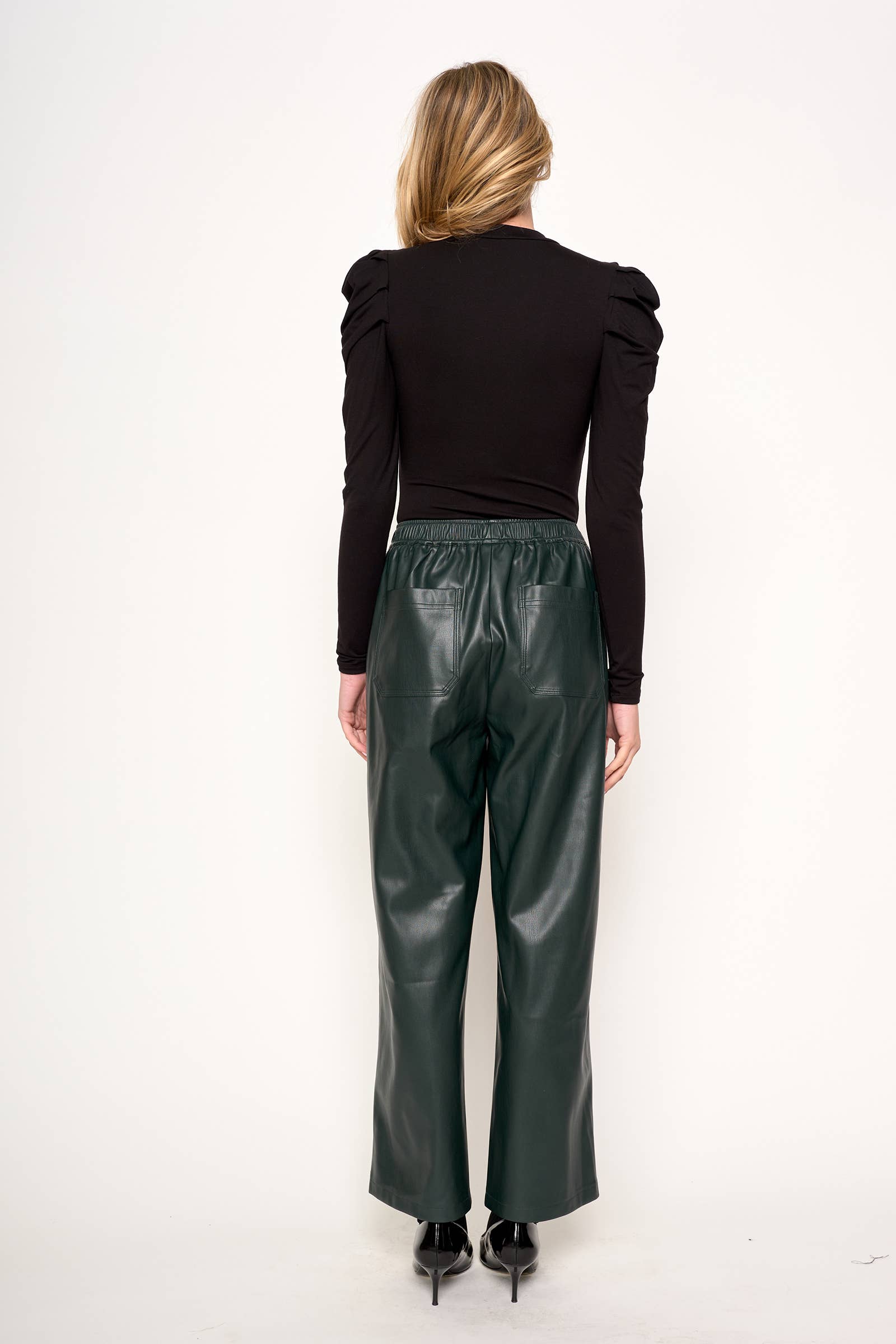 dRA Bryan Faux Leather Pleated Pant
