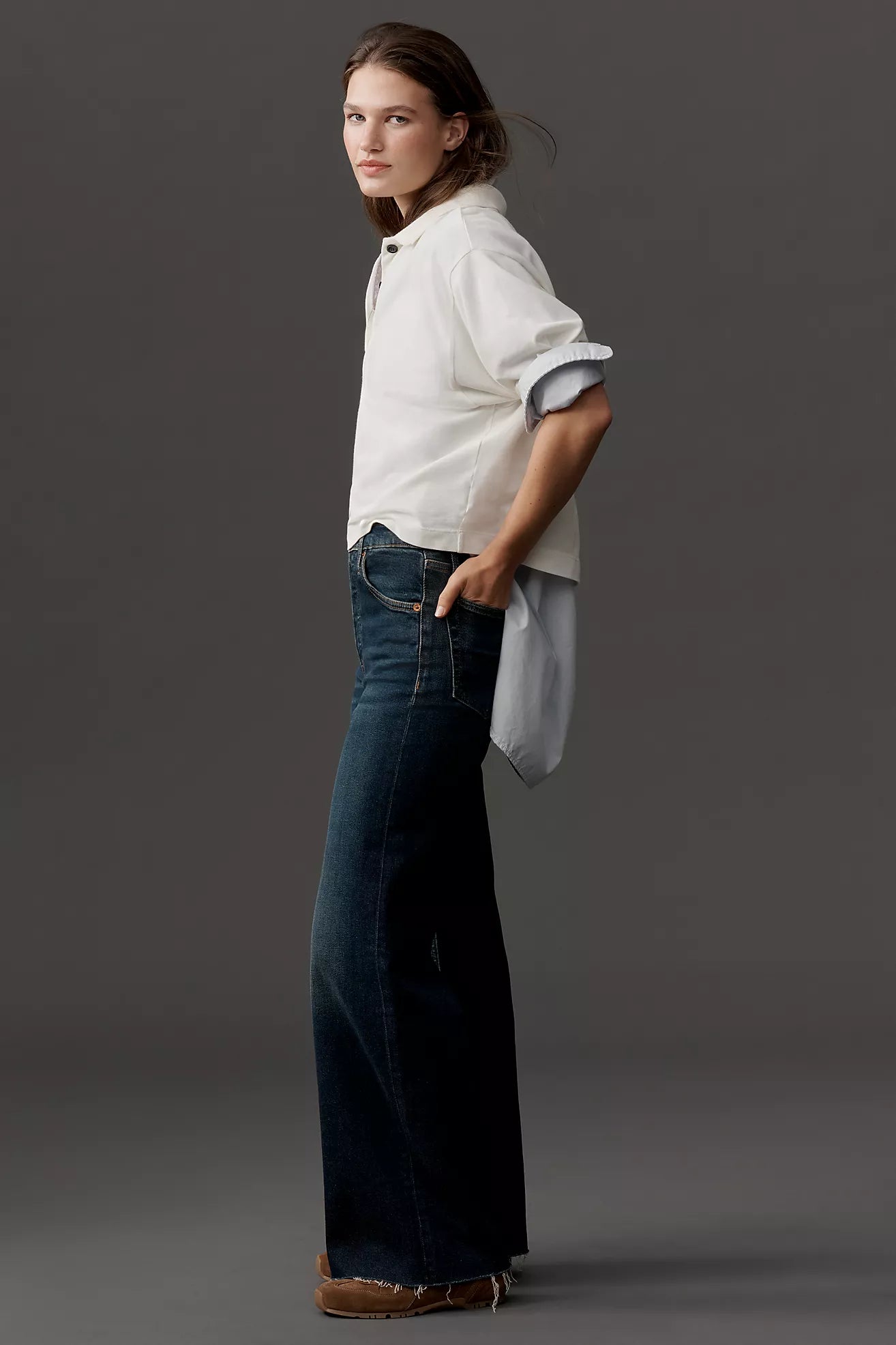 RE/DONE High Rise Wide Leg Crop