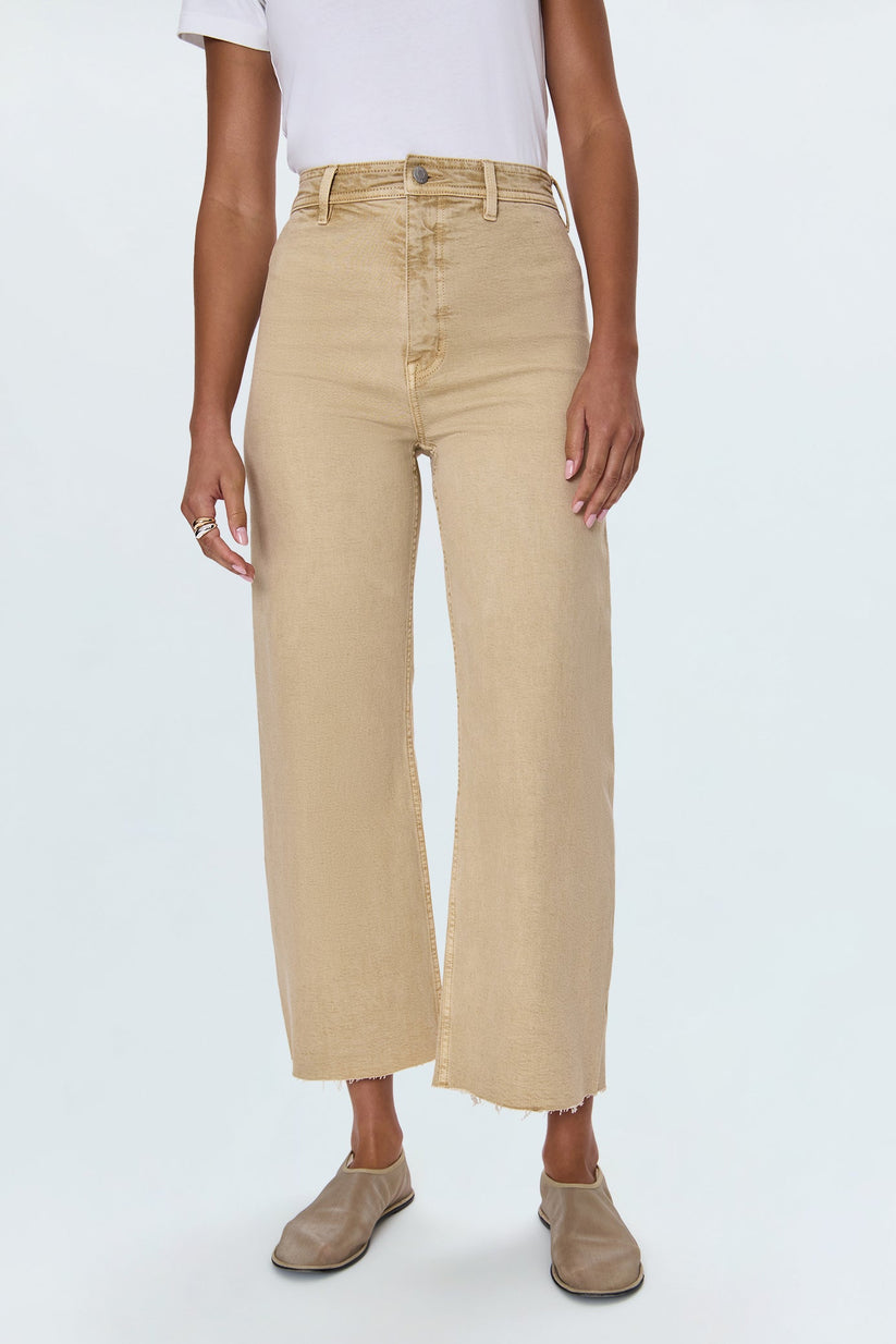 Pistola Penny Crop High Rise Wide Leg - Sand Dollar