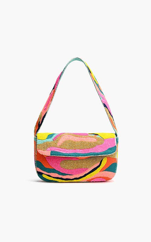 America & Beyond Daphne Embellished Beaded Shoulder Bag