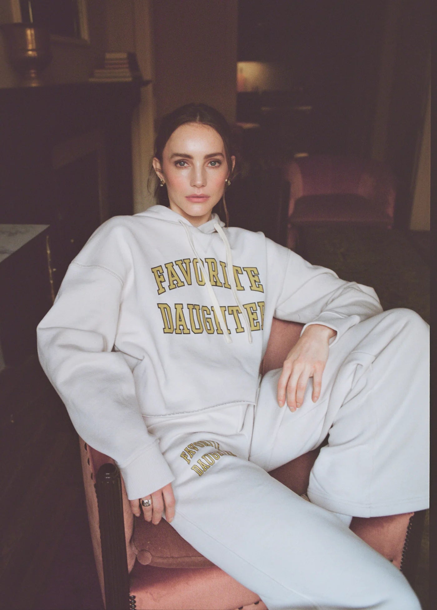 Favorite Daughter Embroidered Wide Leg Sweatpant