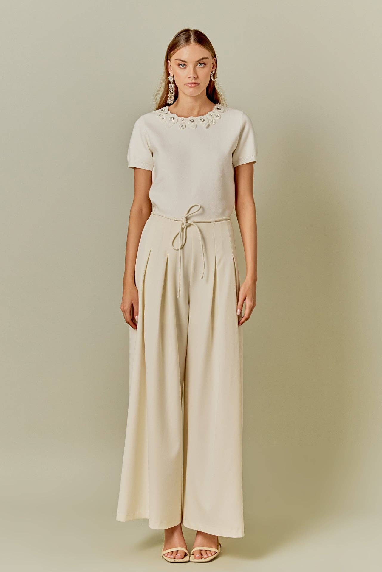 Endless Rose Waist Tape with High Waist Long Pant