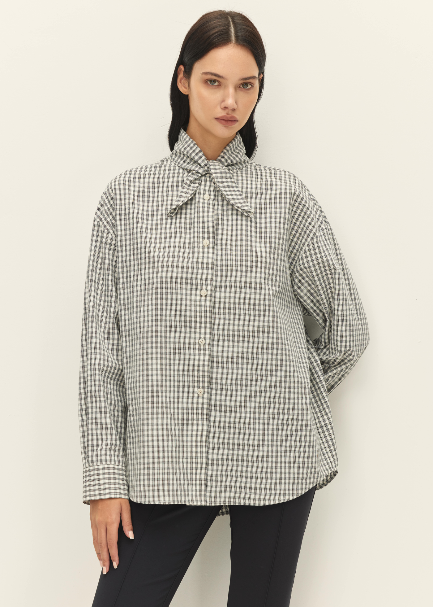 Elodie the Label Claire Neck Tie Shirt