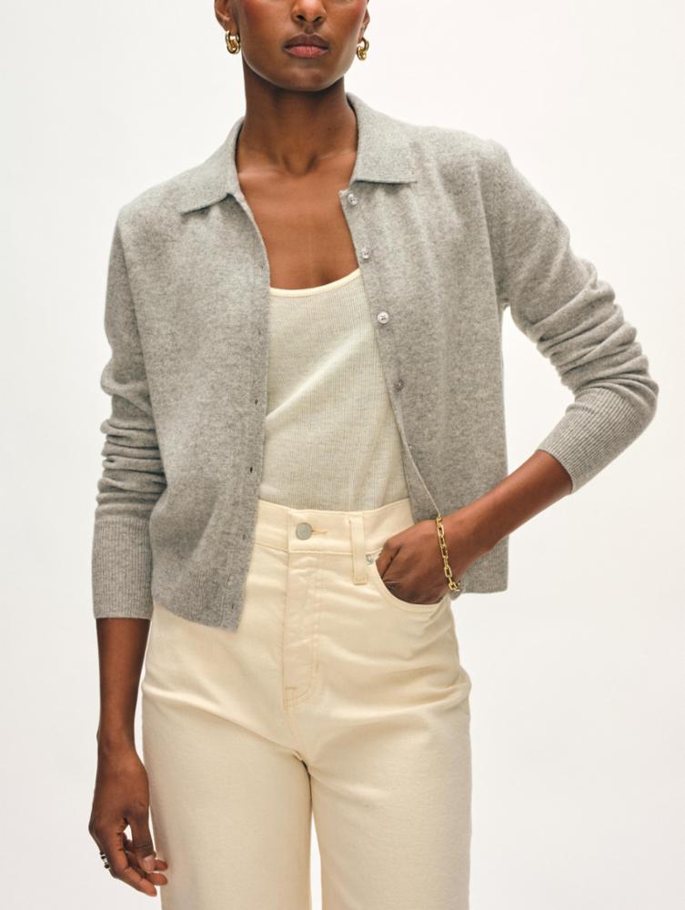 White + Warren Cashmere Collared Cardigan 21467