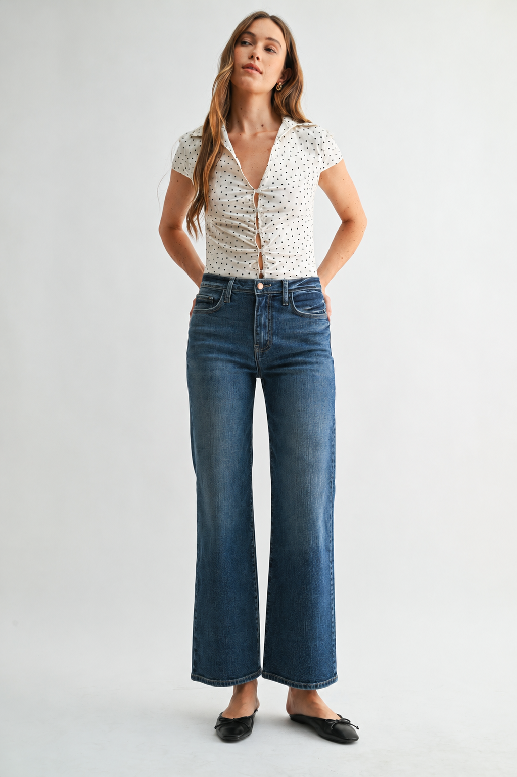 Letter to Juliet Paola Wide Leg Dark Wash LP303-D