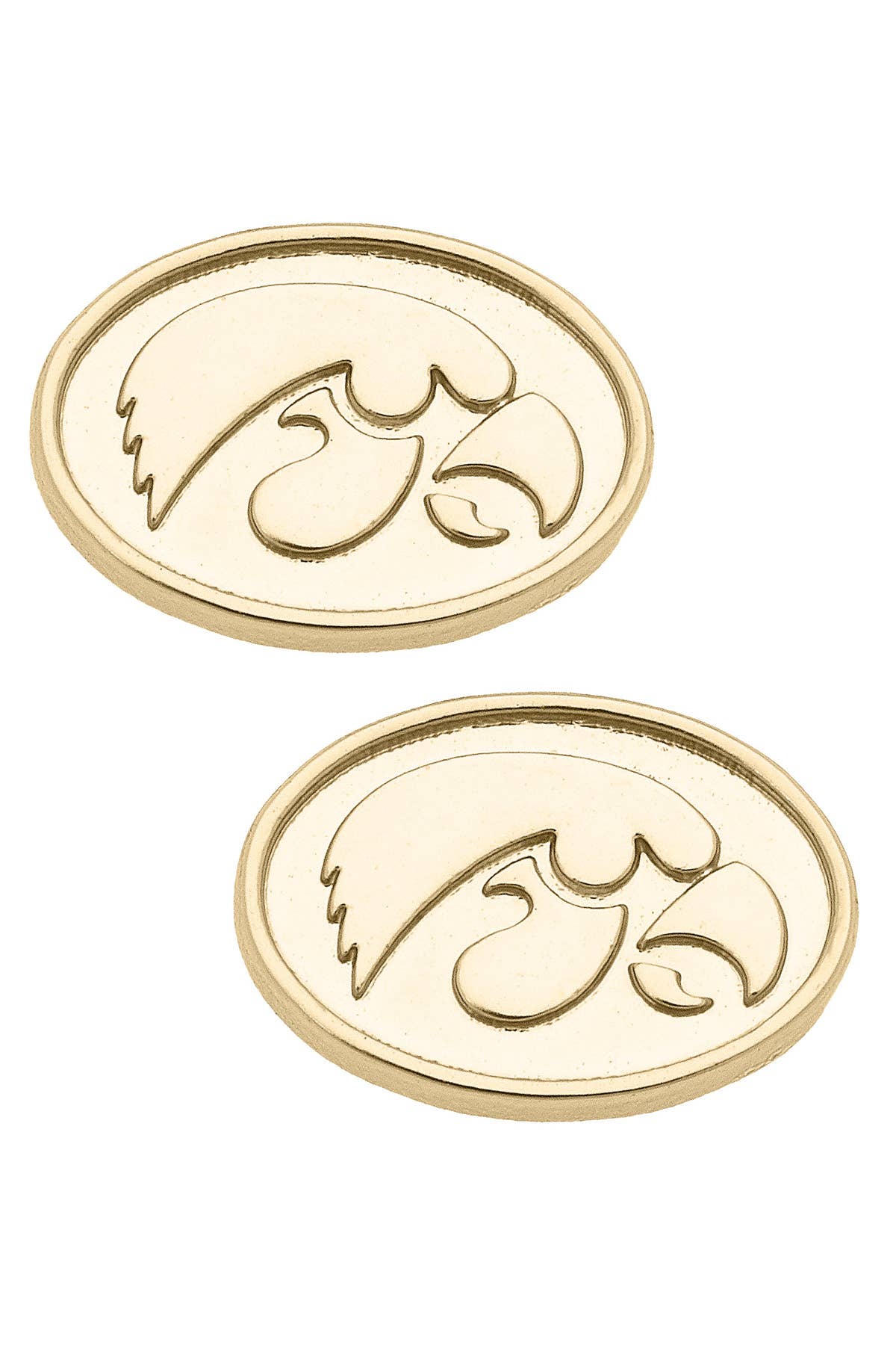 Catherine's Game Day Iowa Hawkeyes 24K Gold Plated Stud Earrings