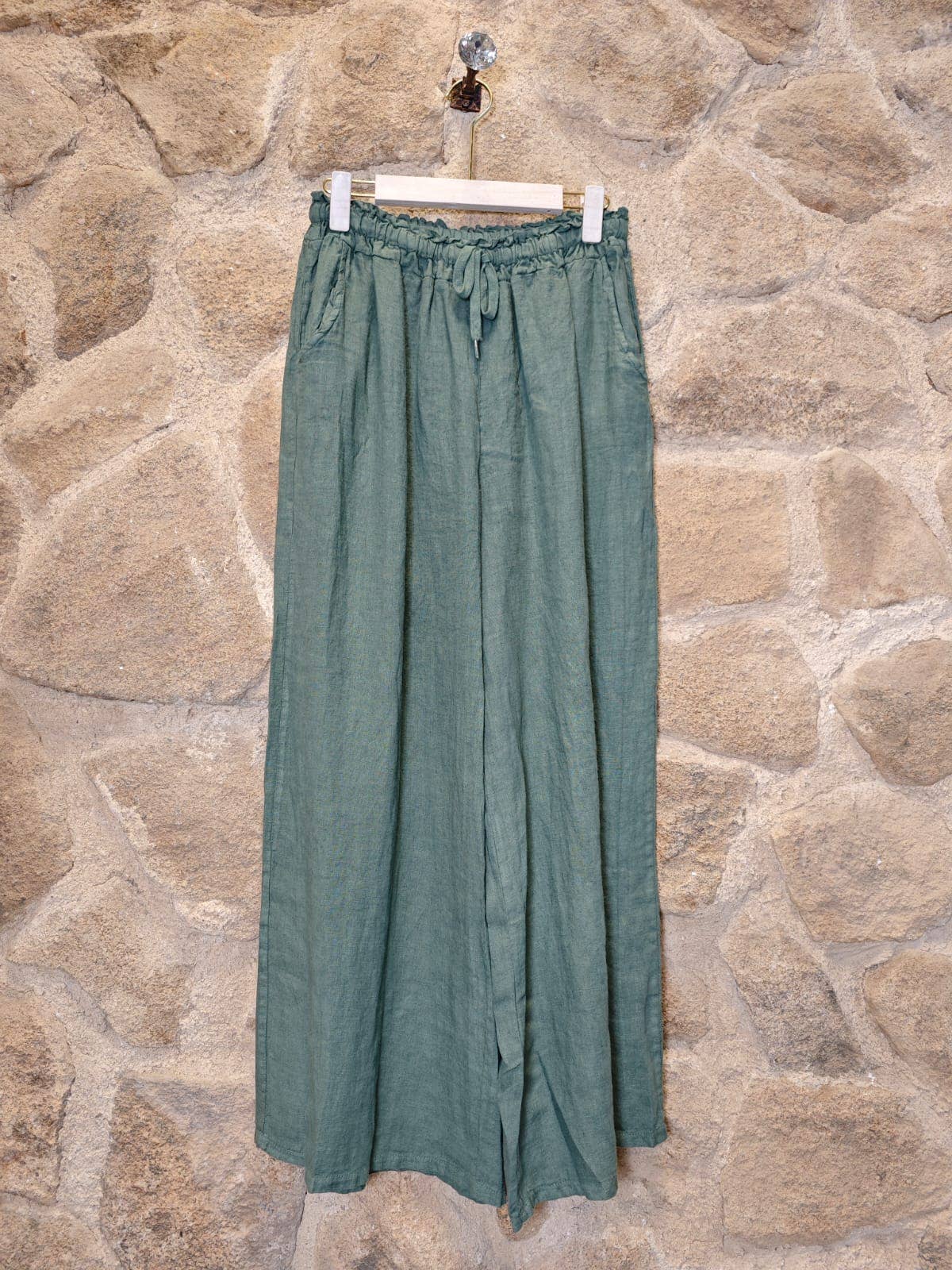 European Linen Wide Leg Trousers 18116