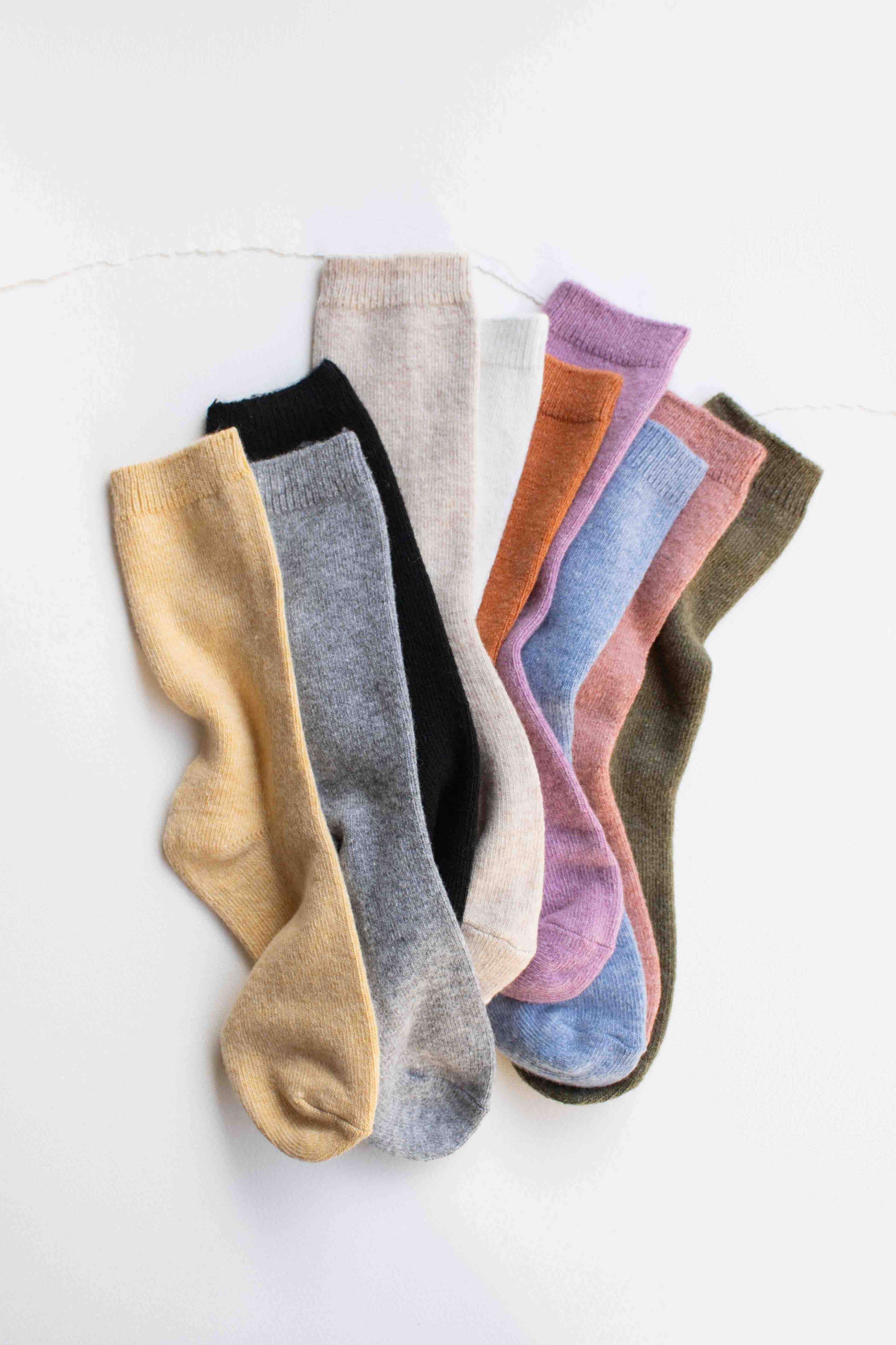 Tiepology Bright Winter Wool Cashmere Blend Socks
