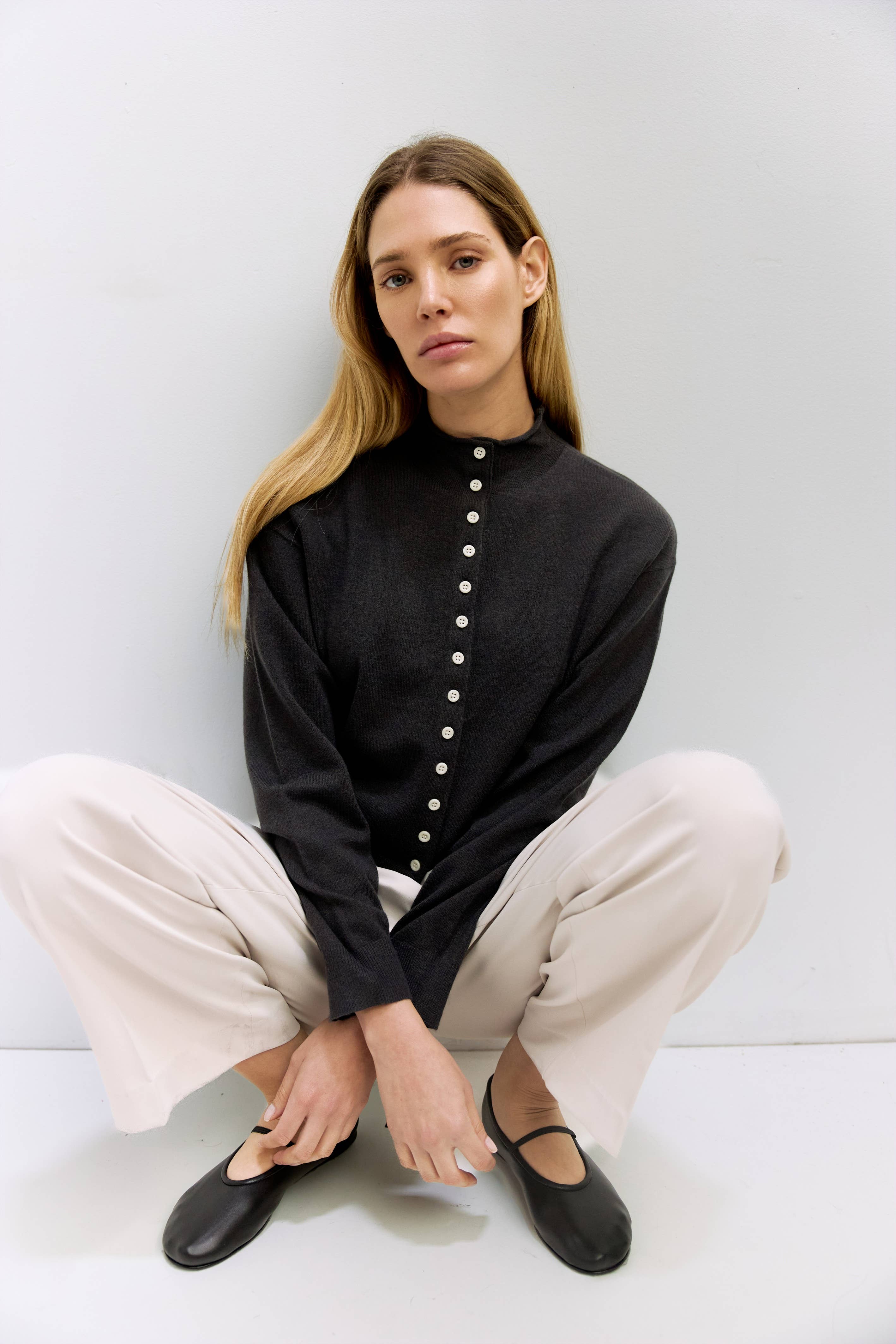 All Row The Brooks High Neck Cardigan